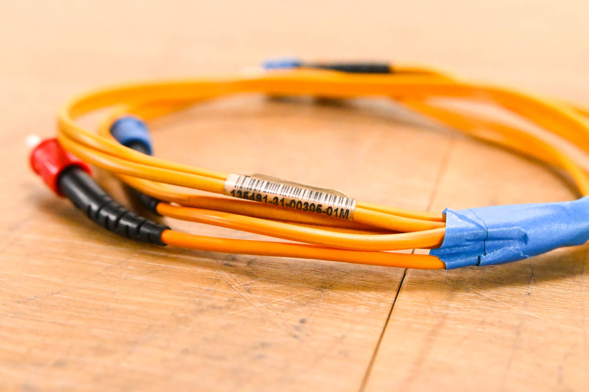 Unbranded ST-ST Fiber Optic Duplex Patch Cable - 3'