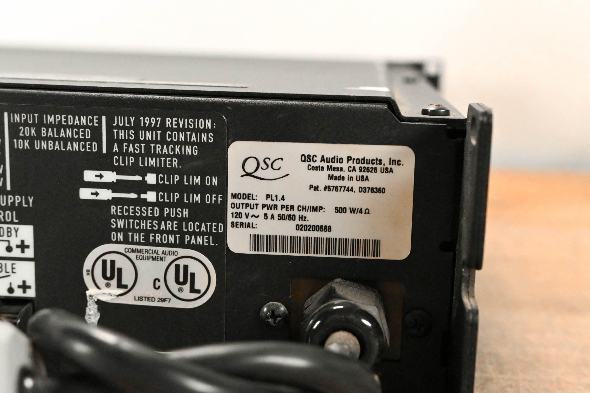QSC PowerLight 1.4 2-Channel Power Amplifier