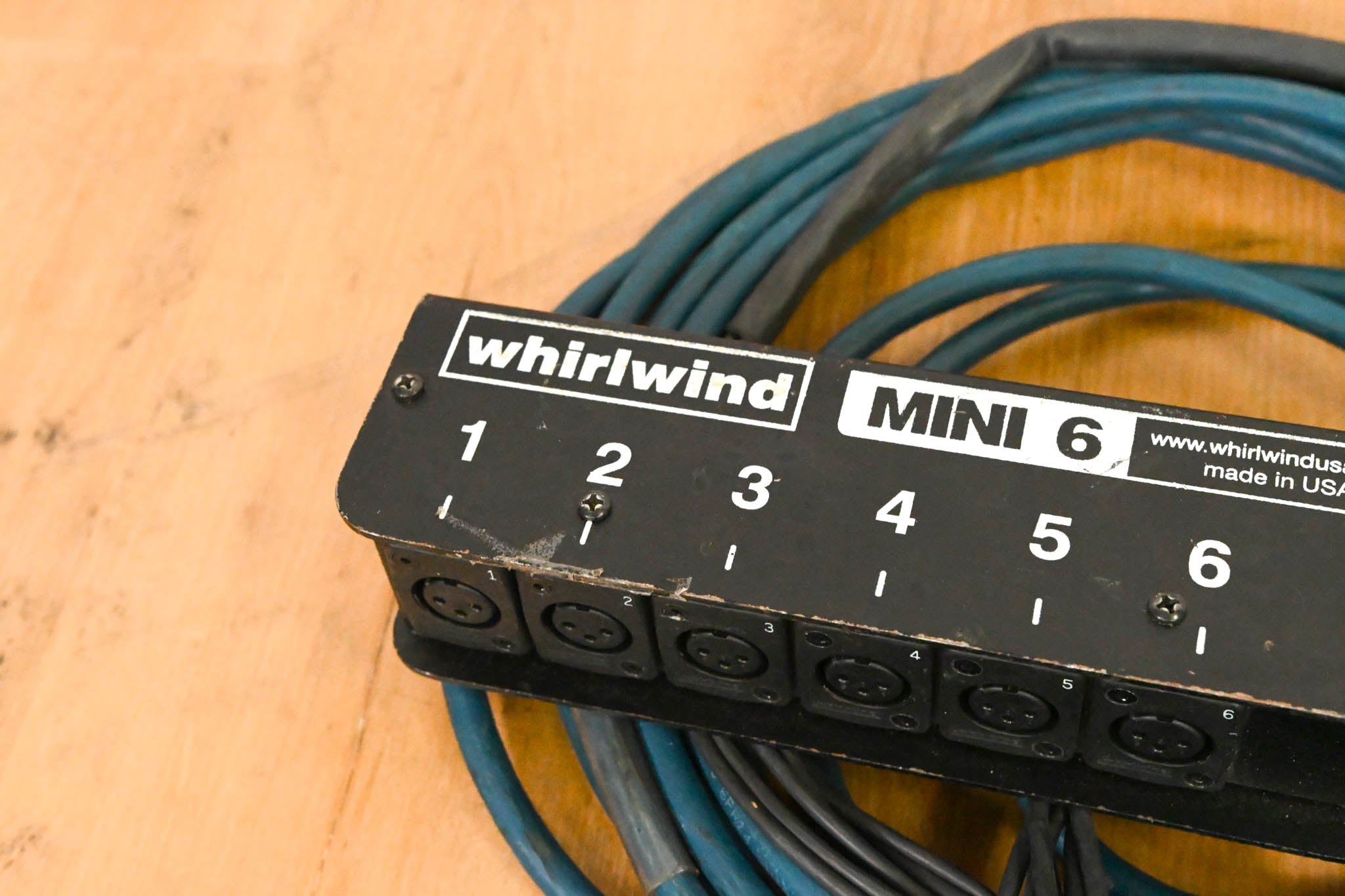 Whirlwind MS-6-M-NR-025 Mini 6 6-Channel Low-Profile Drop Snake - 25 ft
