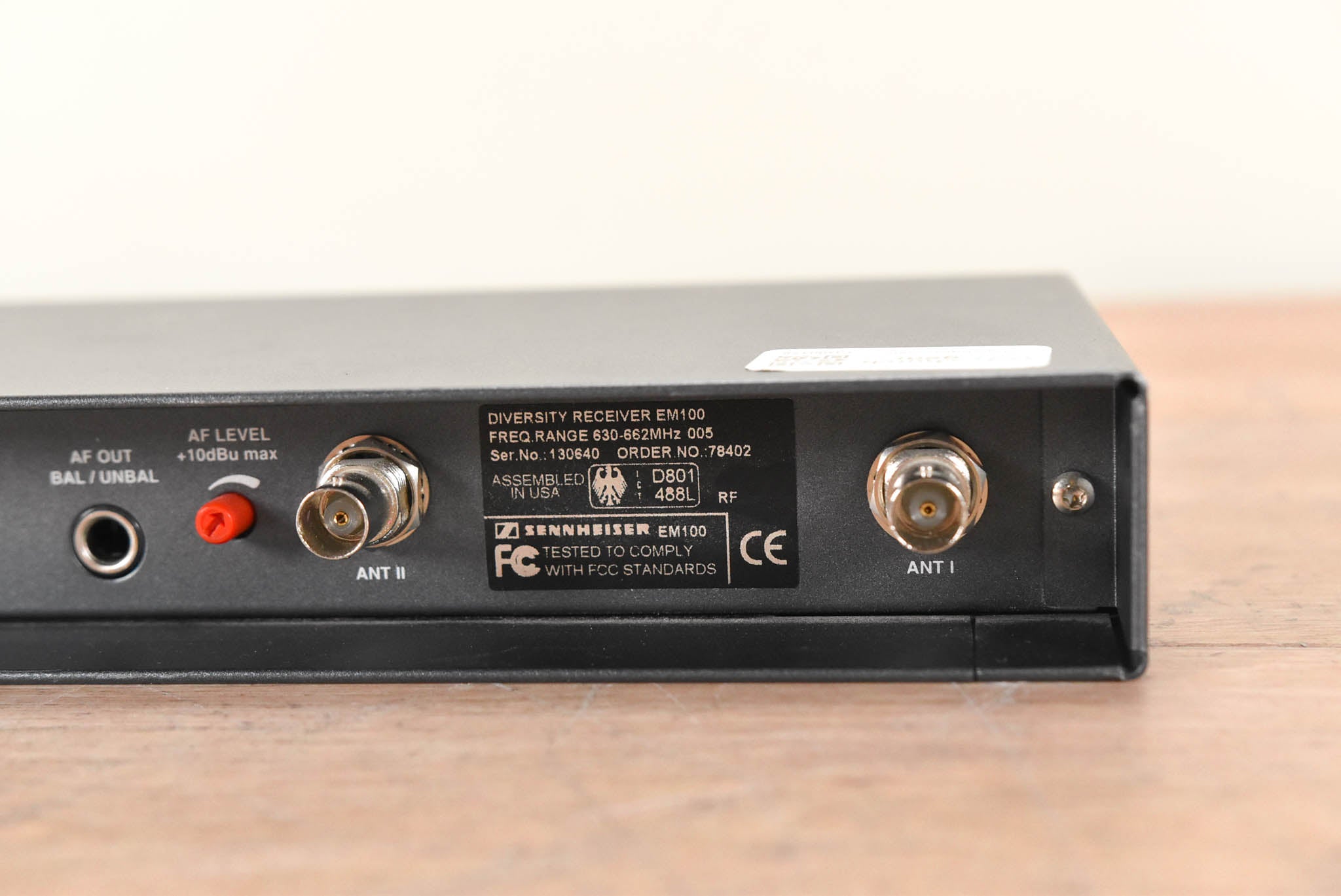 Sennheiser EM 100 Wireless Receiver - 630-662 MHz (NO POWER SUPPLY)