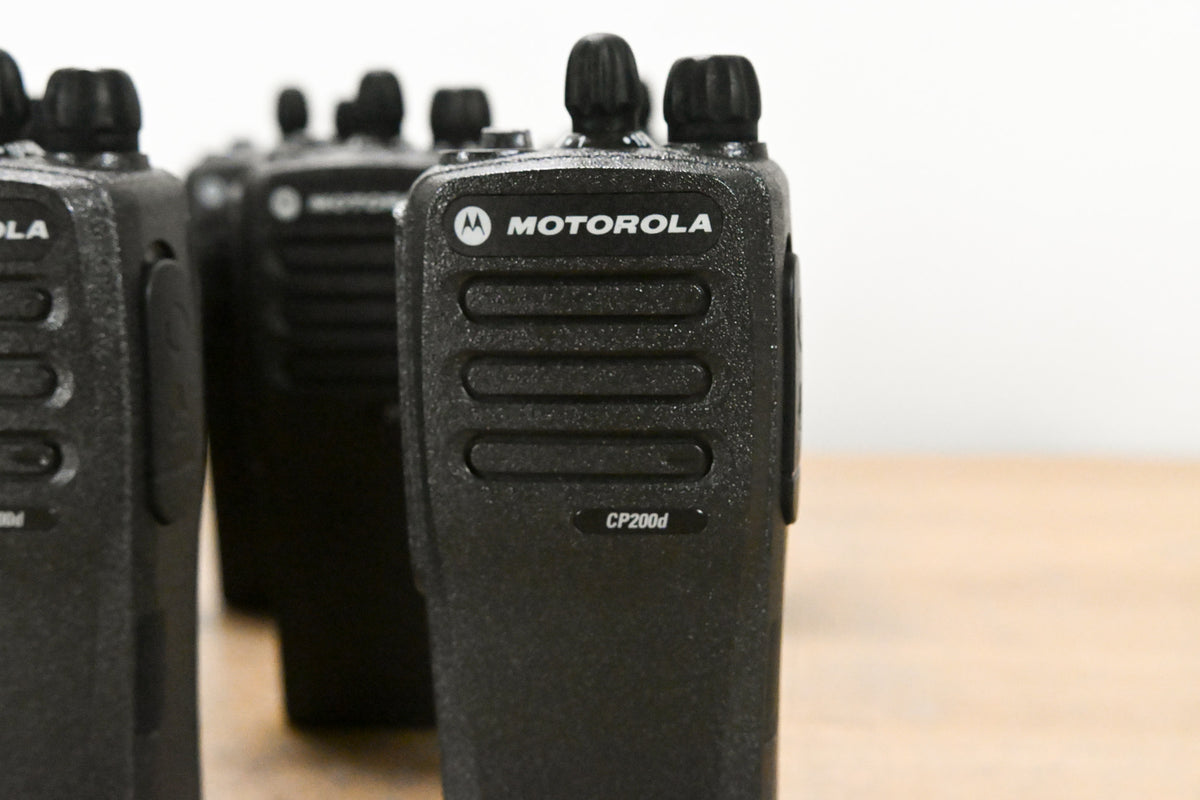 Motorola CP200d 15-Radio Bundle w/ Chargers, Headsets & Pelican Cases