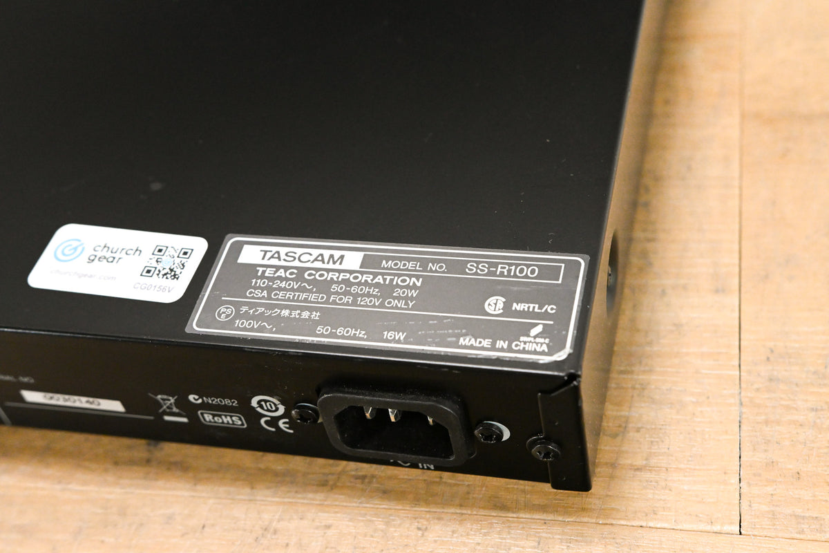 TASCAM SS-R100 Solid State Digital Audio Recorder