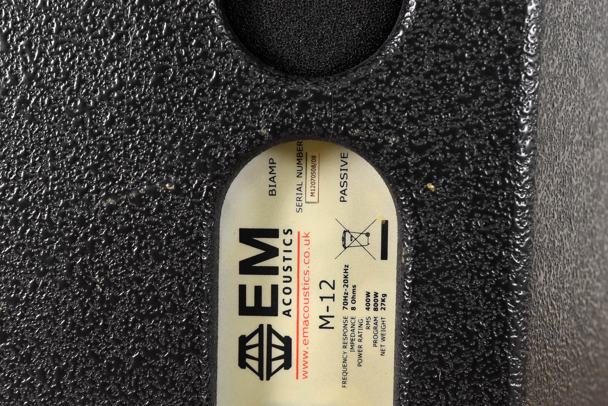 EM Acoustics M-12 Two-Way Passive Stage Monitor