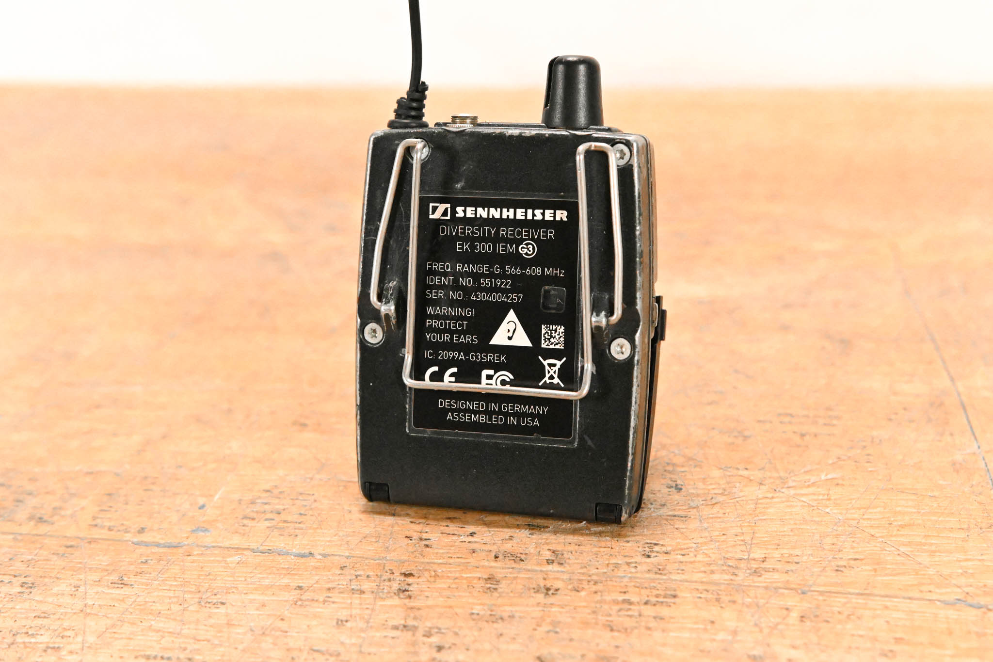 Sennheiser EK 300 IEM G3 Wireless Bodypack Receiver G Range: 566-608 MHz