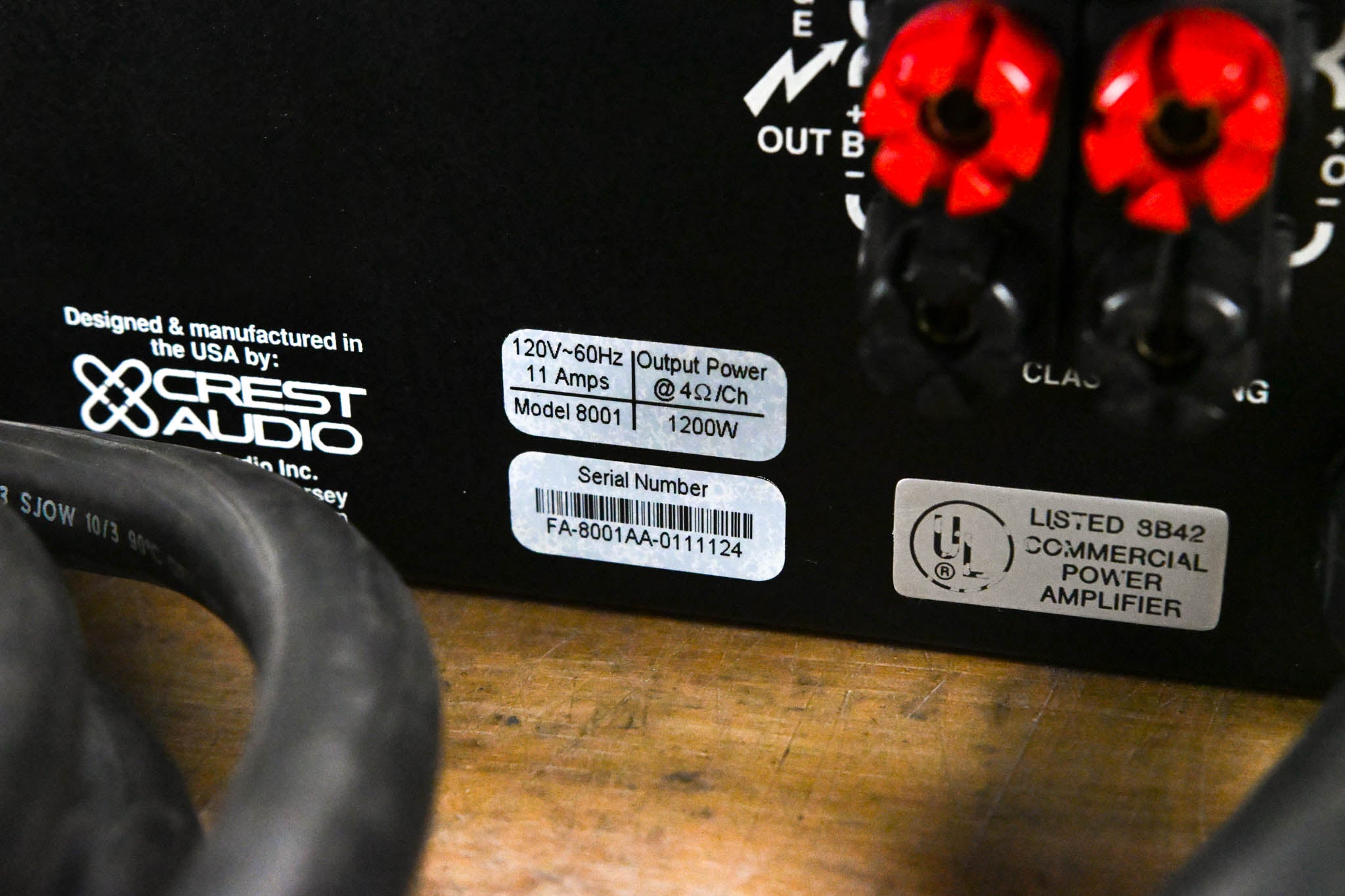 Crest Audio 8001 2-Channel Power Amplifier