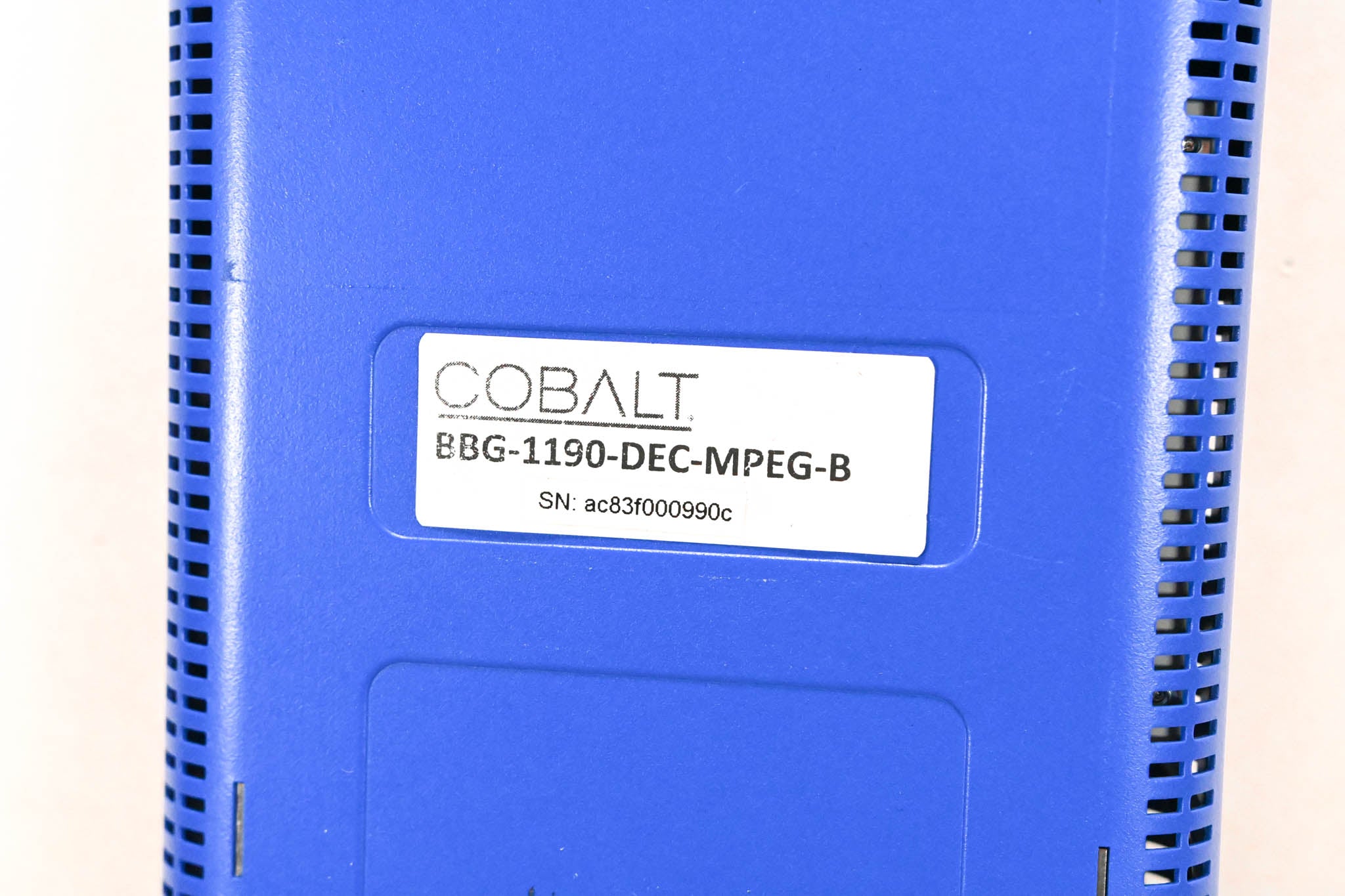 Cobalt BBG-1190-DEC-MPEG-B Broadcast Video Decoder