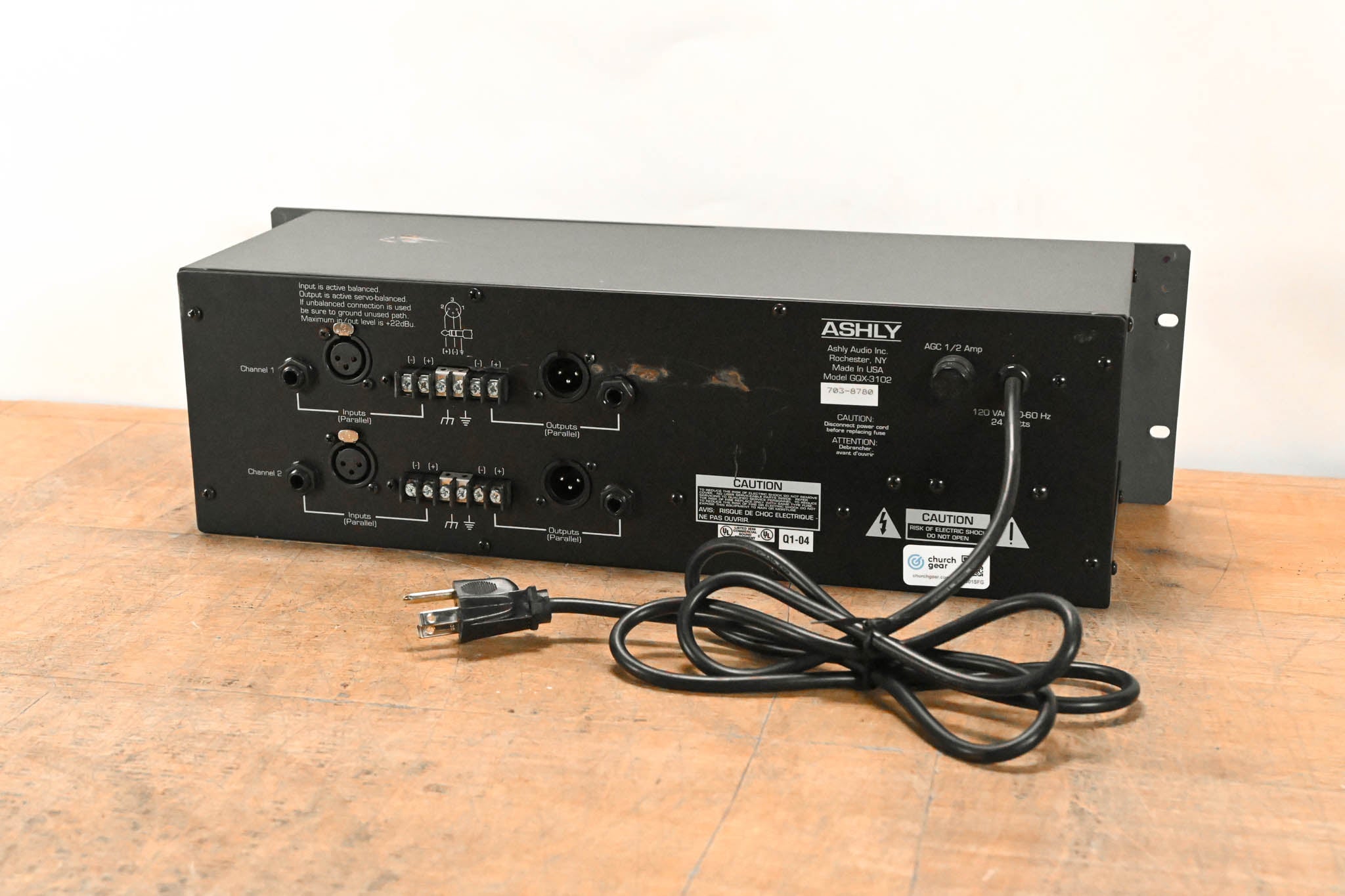 Ashly GQX-3102 2-Channel 31-Band Graphic Equalizer