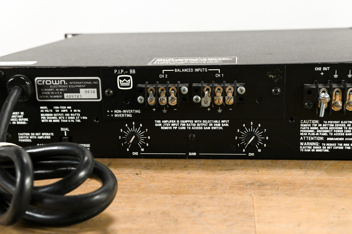 Crown Com-Tech 400 2-Channel Power Amplifier