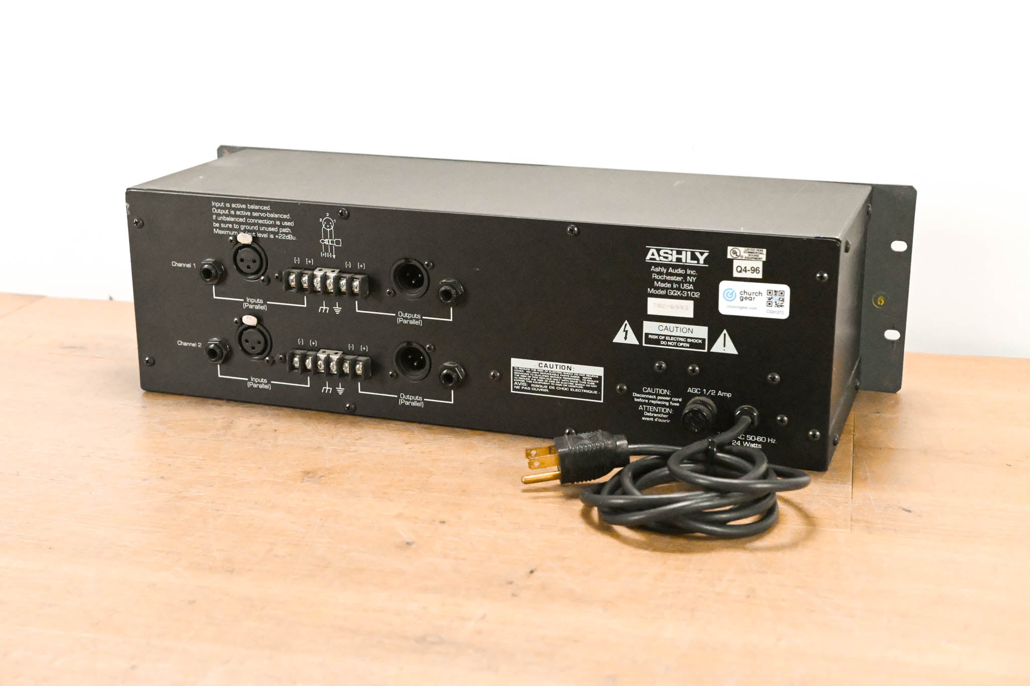 Ashly GQX-3102 2-Channel 31-Band Graphic Equalizer