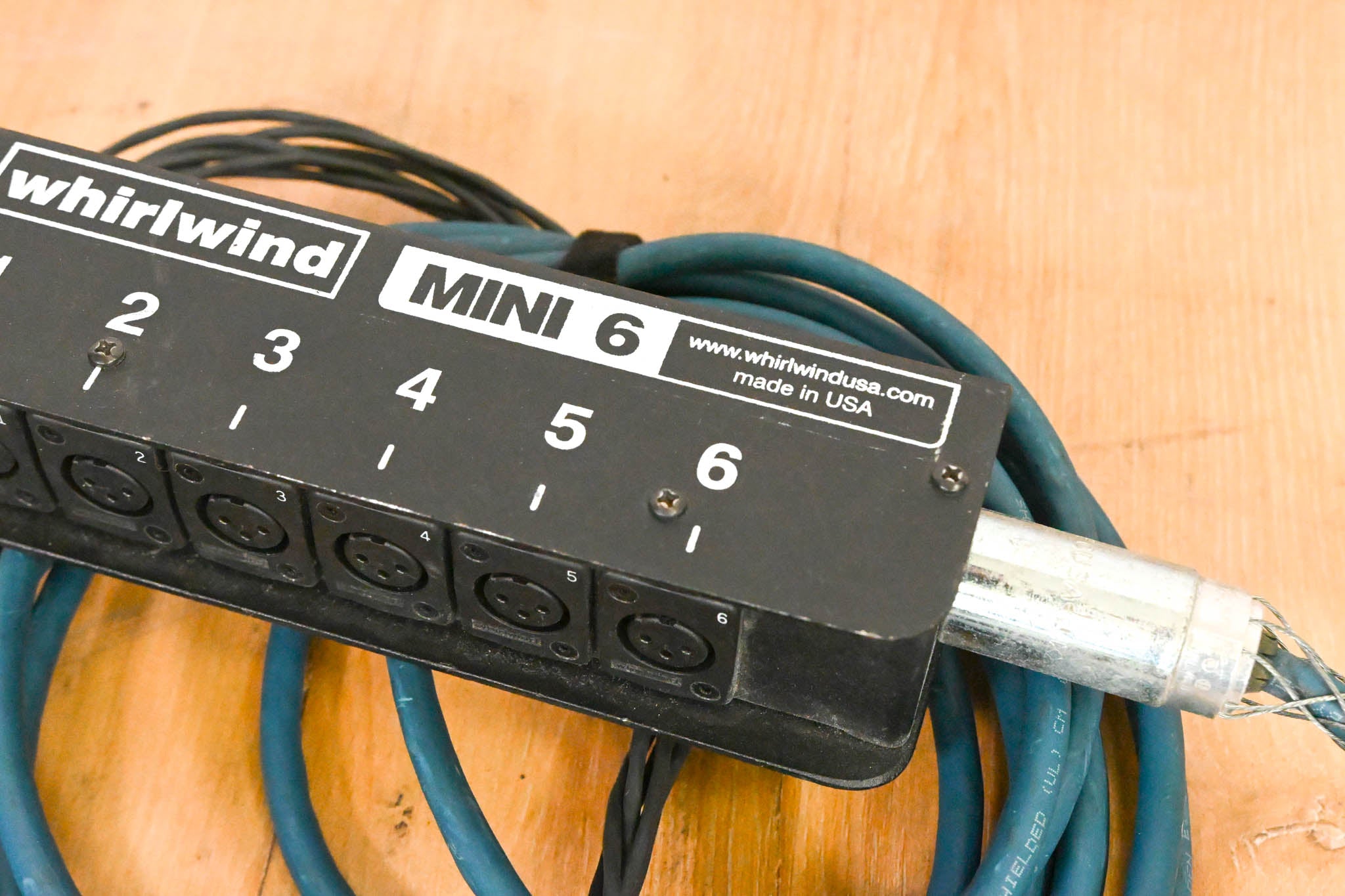 Whirlwind MS-6-M-NR-025 Mini 6 6-Channel Low-Profile Drop Snake - 25 ft