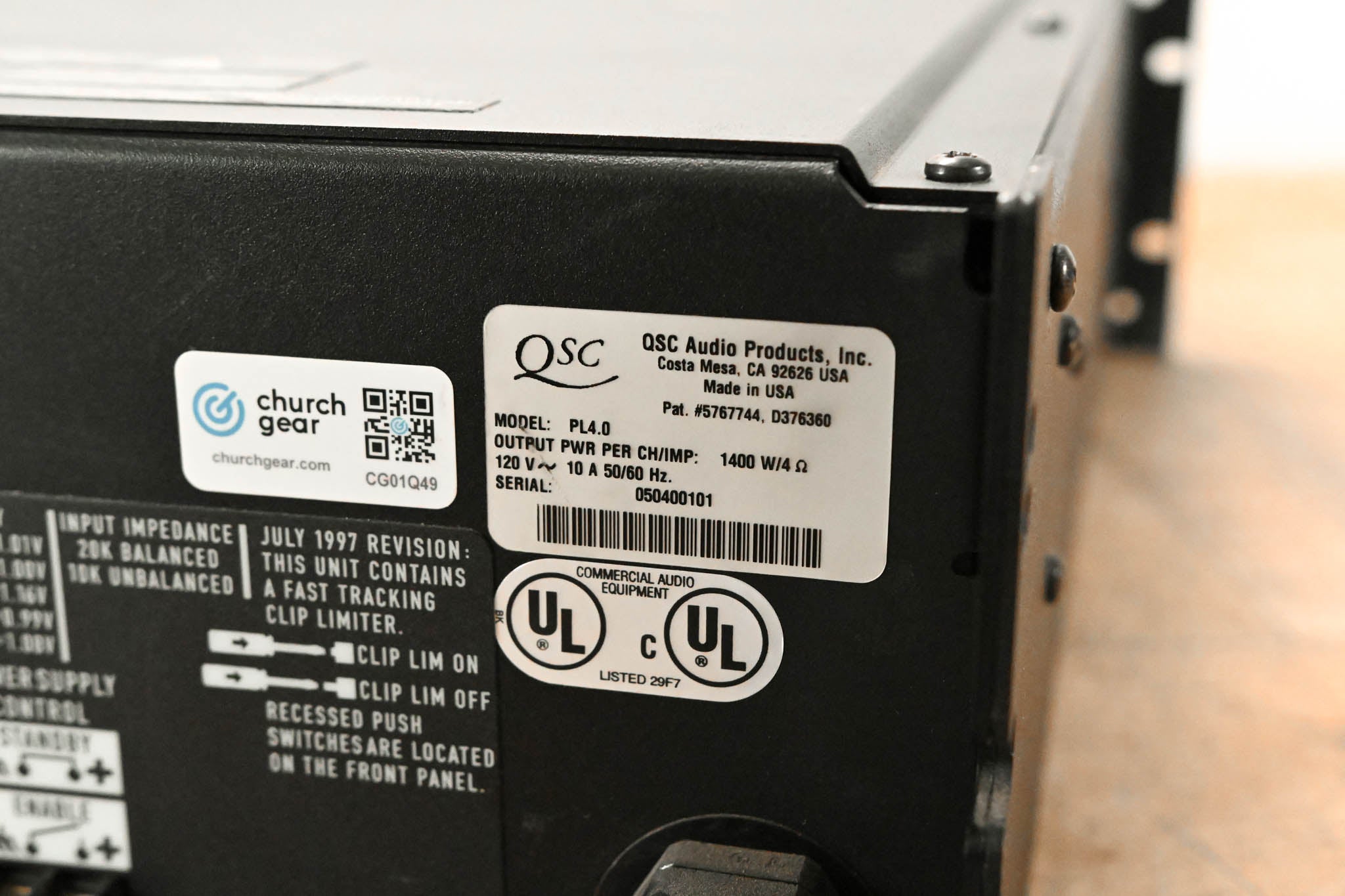 QSC PowerLight 4.0 2-Channel Power Amplifier