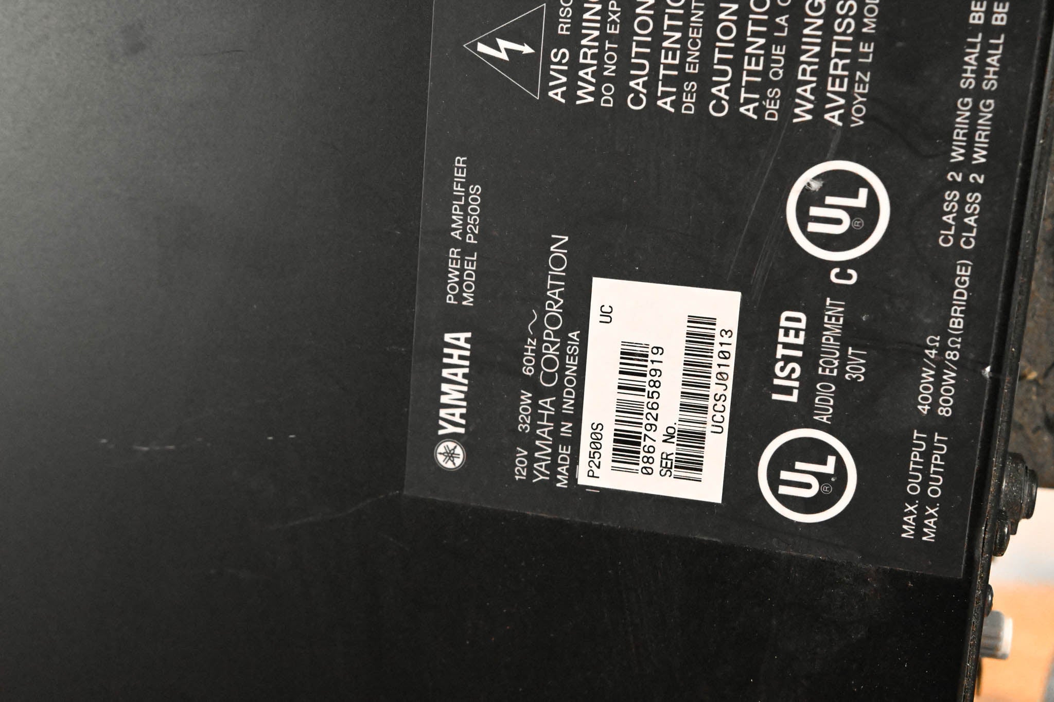 Yamaha P2500S 2-Channel Power Amplifier