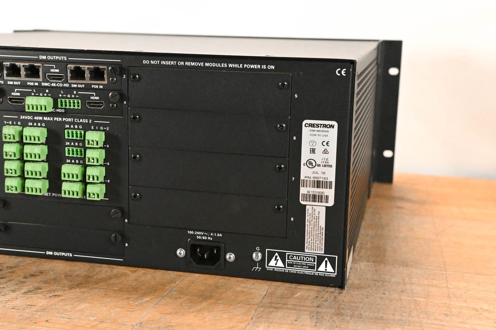 Crestron DM-MD8X8 8x8 DigitalMedia Switcher CG01QPN