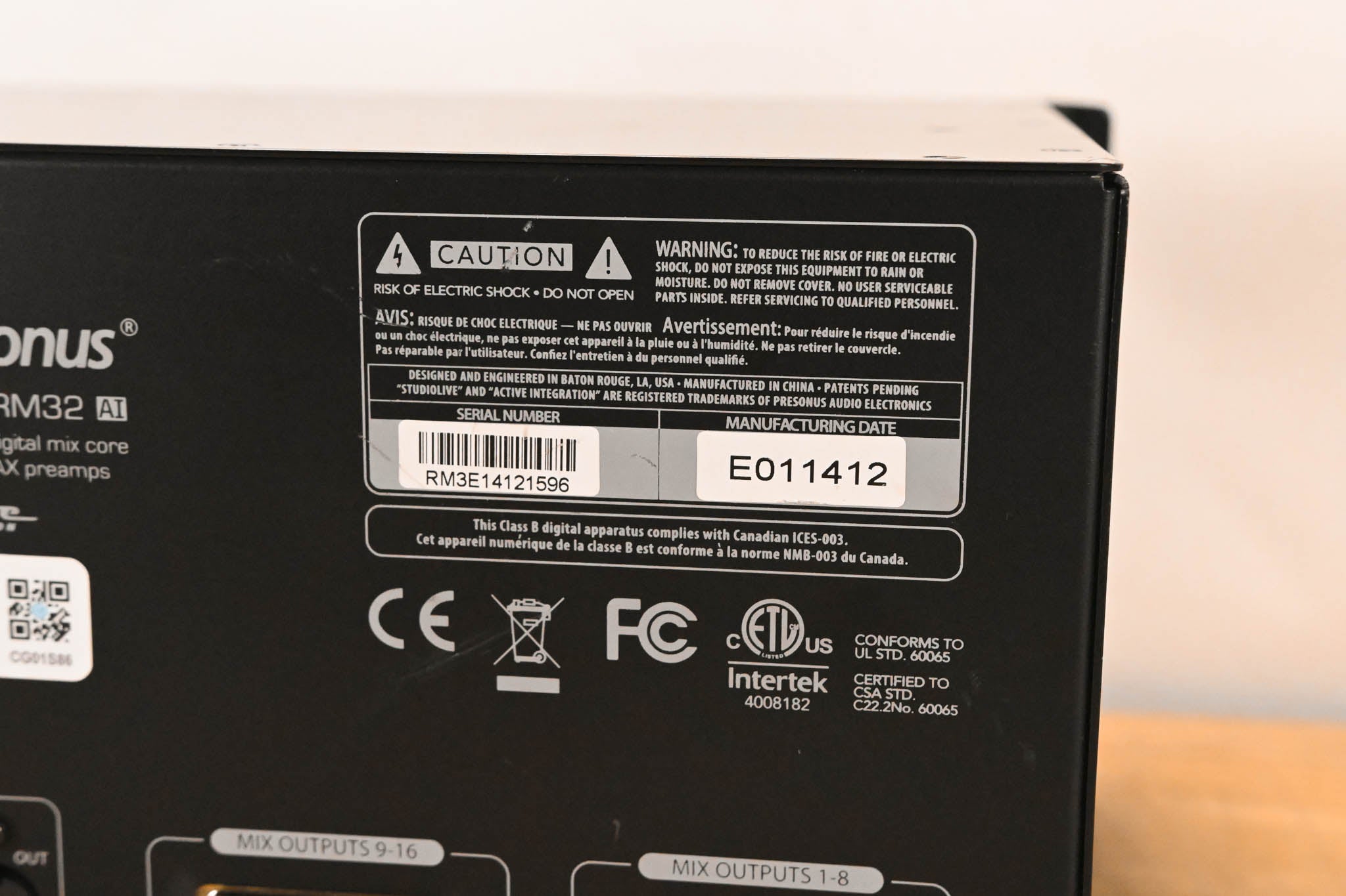 PreSonus StudioLive RM32AI 32-Channel Digital Rack-Mounted Mixer