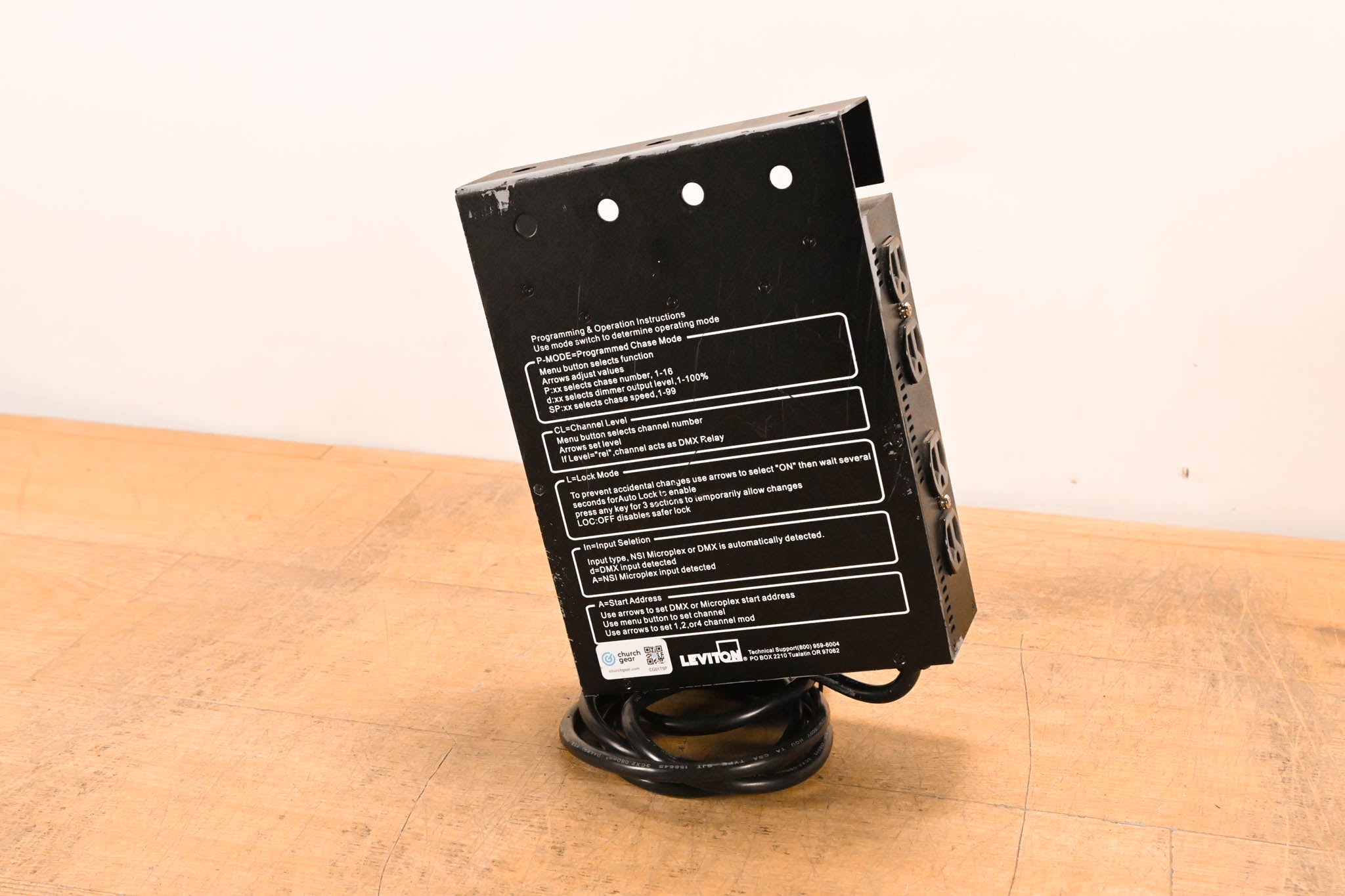 Leviton D4DMX-MD3 4-Channel Programmable Dimmer Pack