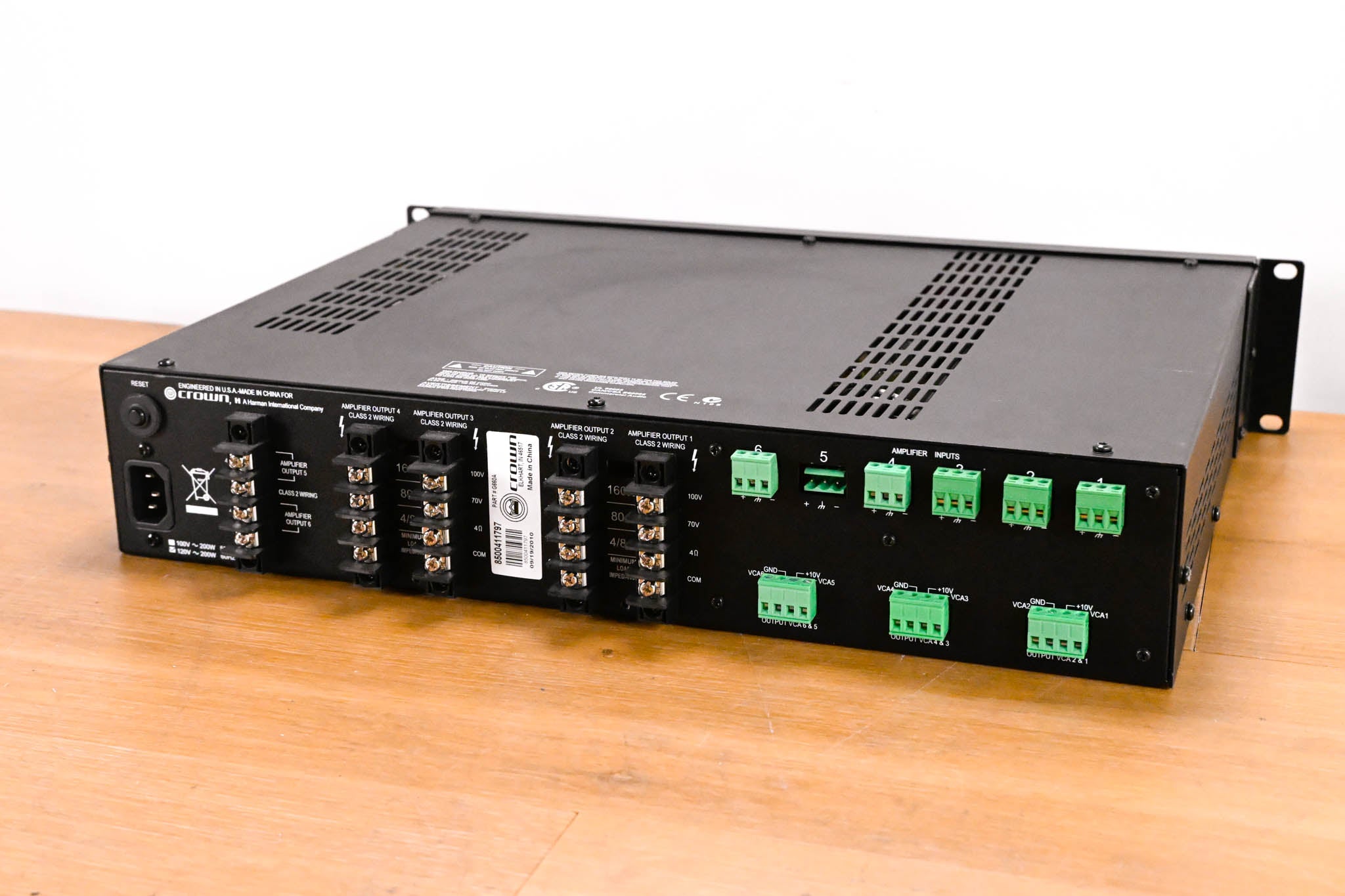 Crown 660a 6-Channel Commercial Power Amplifier (70V/100V)