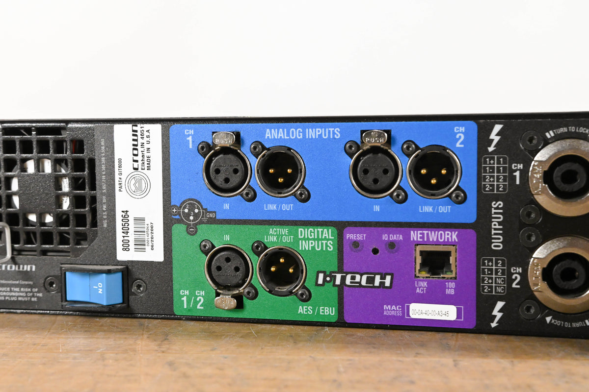 Crown I-Tech 6000 2-Channel Power Amplifier