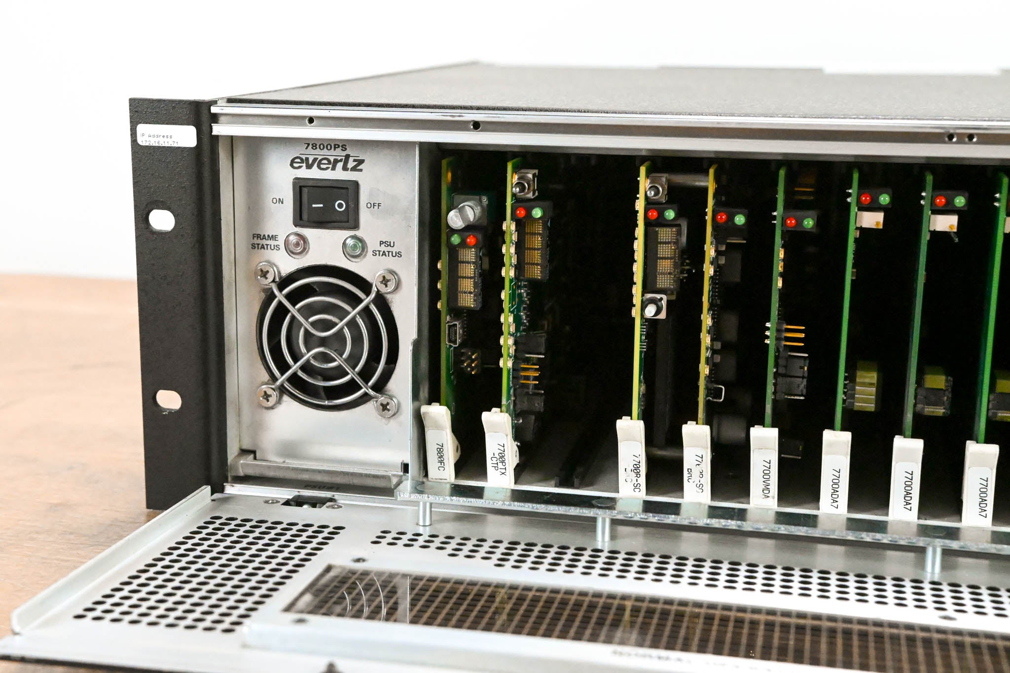 Evertz 7800FR 3RU Rackmount MultiFrame with Cards