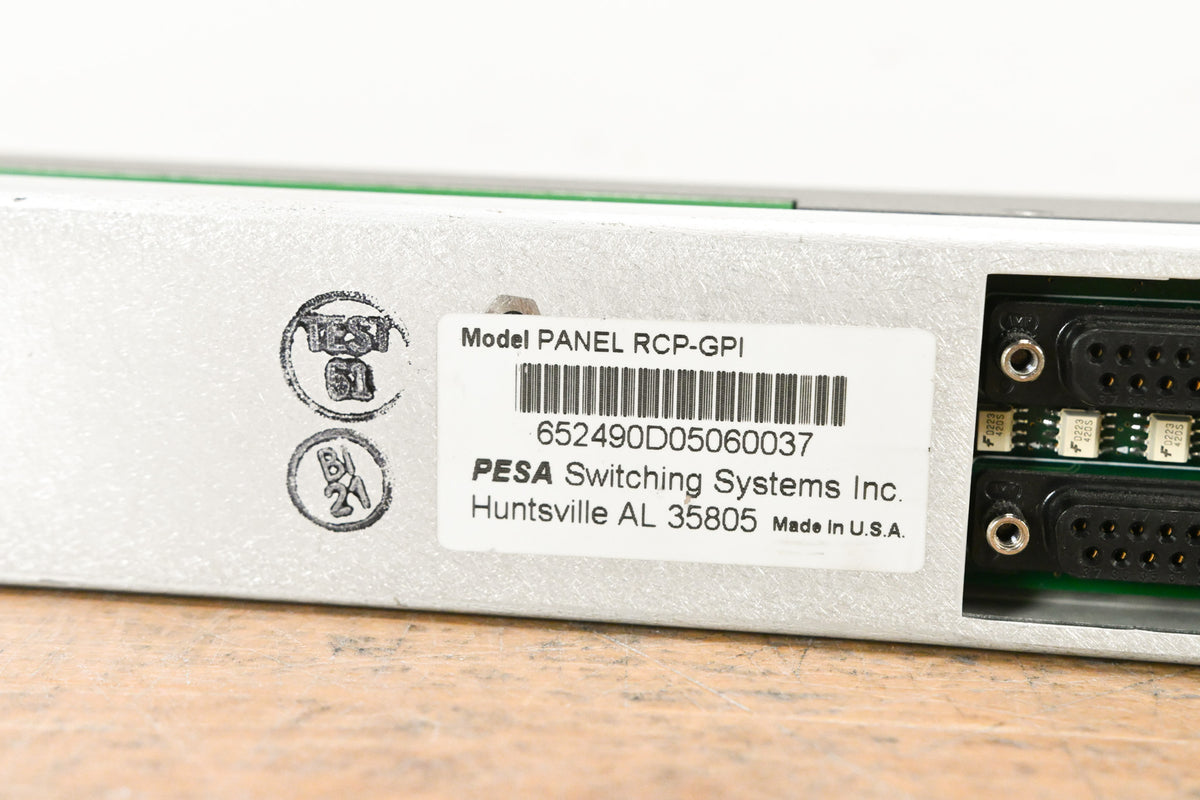 Pesa RCP-GPI Control Panel (NO POWER SUPPLY)