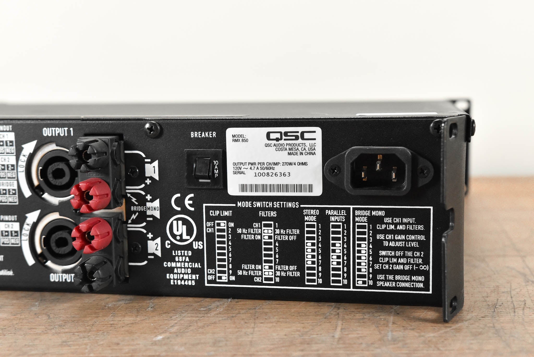 QSC RMX850 2-Channel Power Amplifier