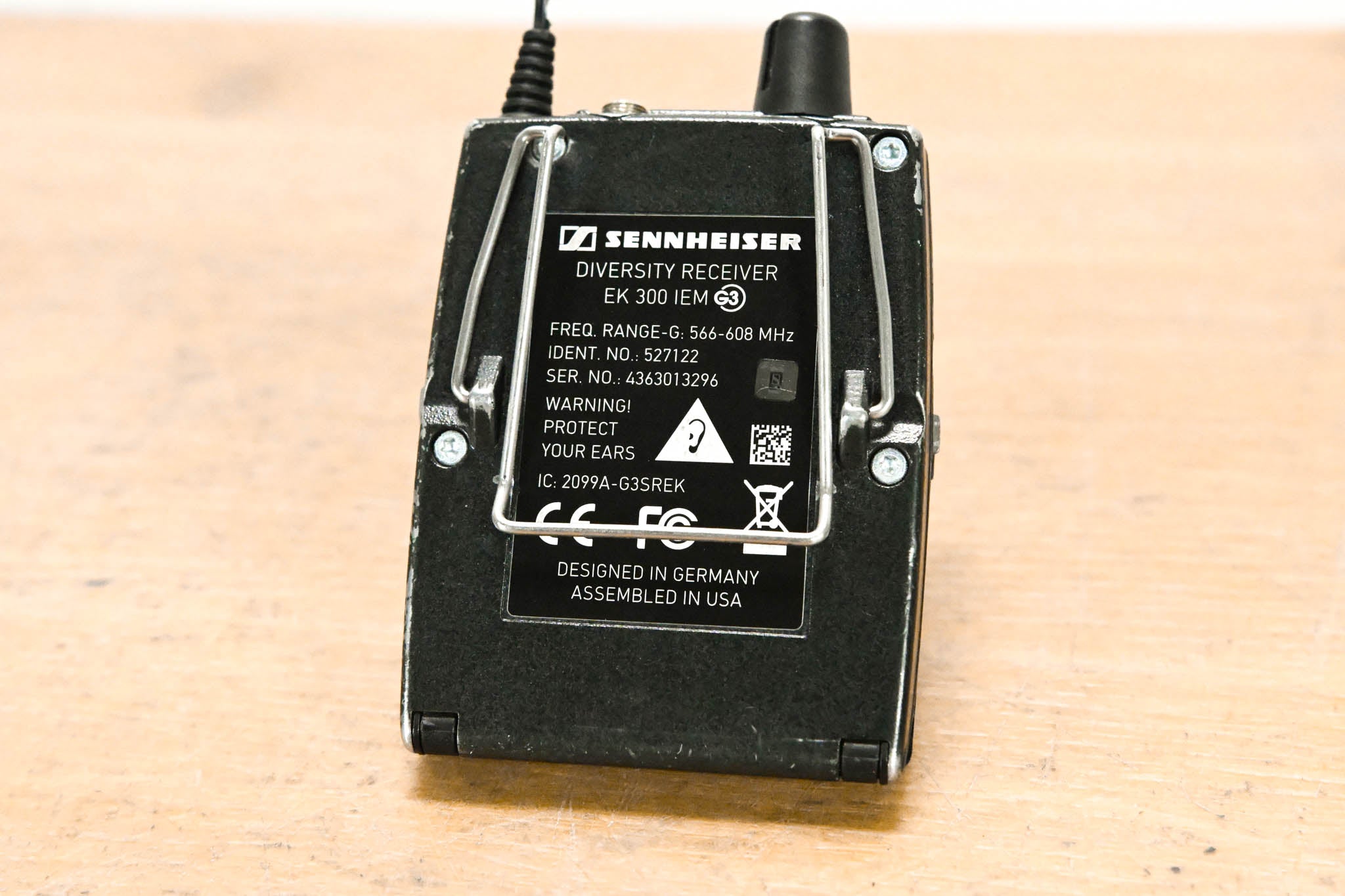 Sennheiser EK 300 IEM G3 Wireless Bodypack Receiver G Range: 566-608 MHz