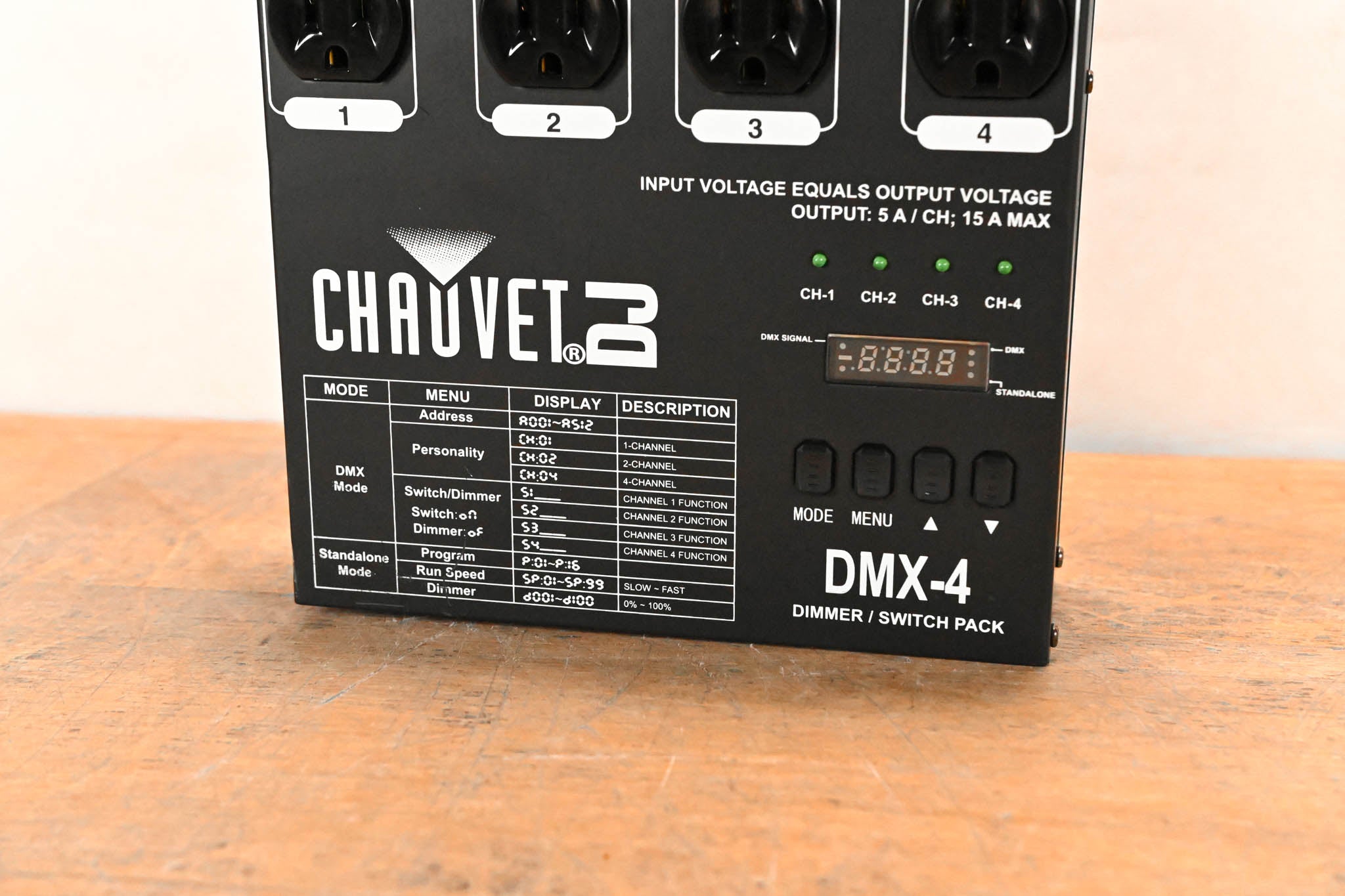 Chauvet DMX-4 4-Channel DMX Dimmer/Relay Pack