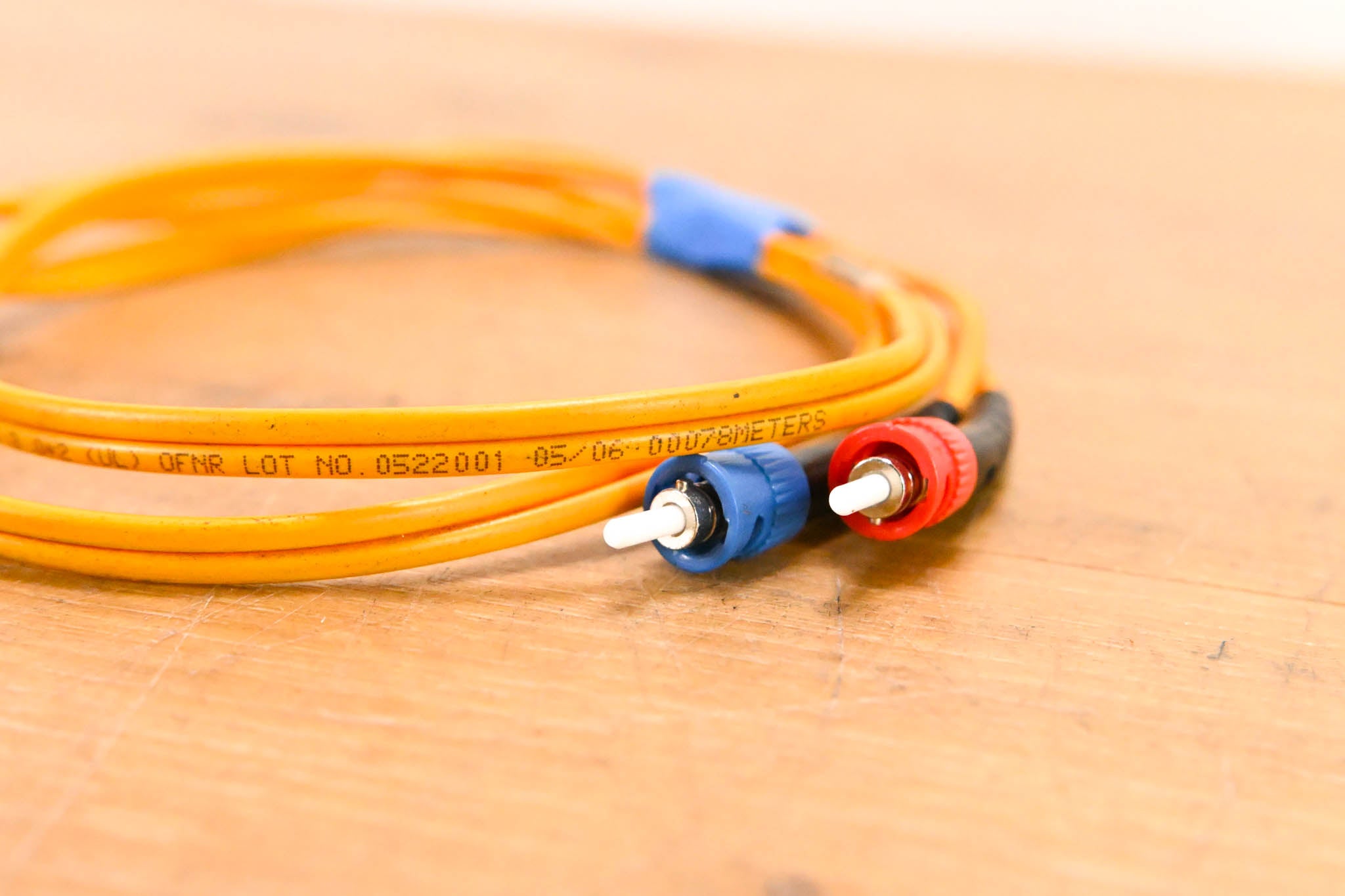 Unbranded ST-ST Fiber Optic Duplex Patch Cable - 3'