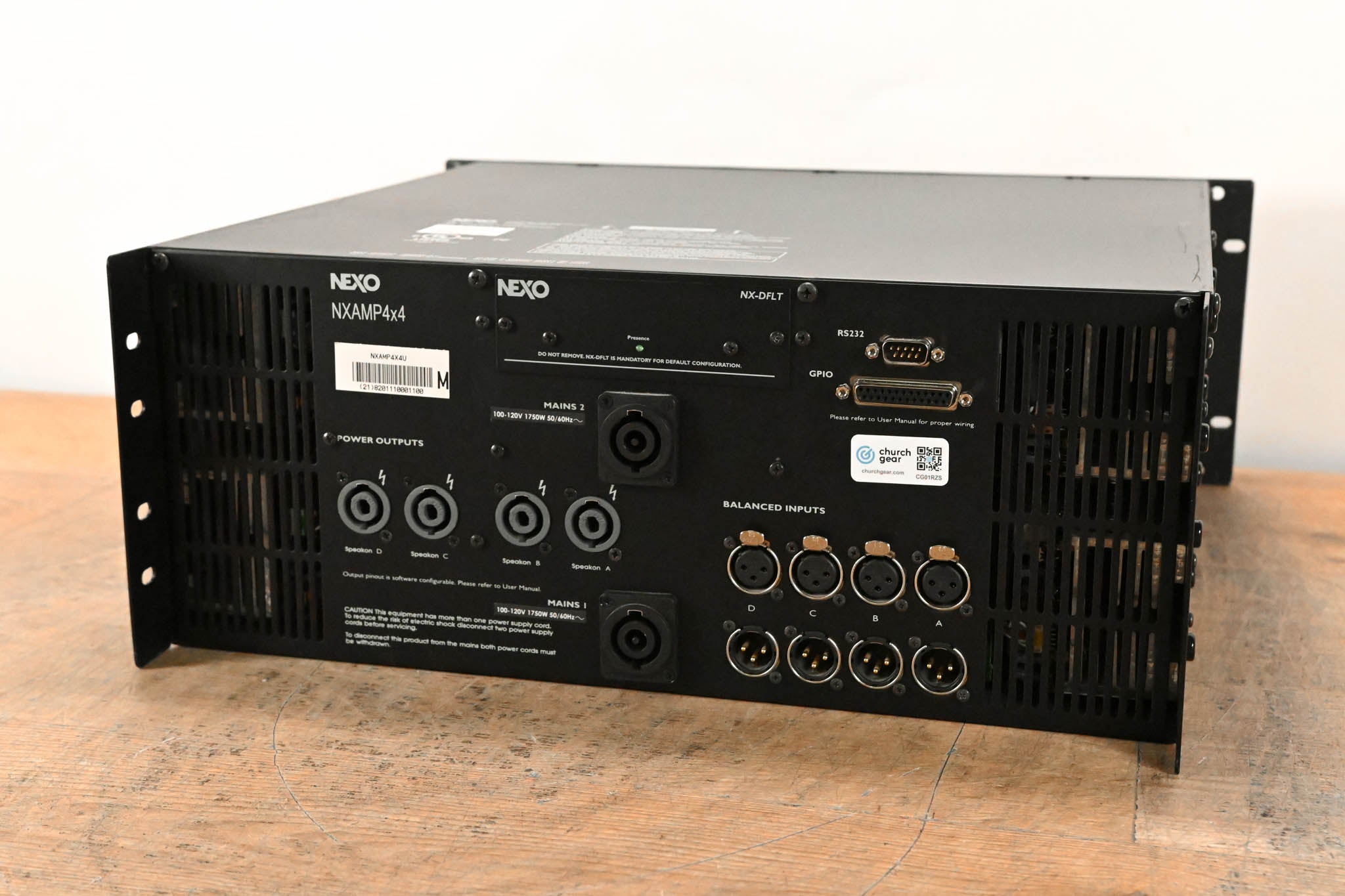 NEXO NXAMP4x4 4-CH Power Amp and Loudspeaker Controller (NO POWER CABLE)