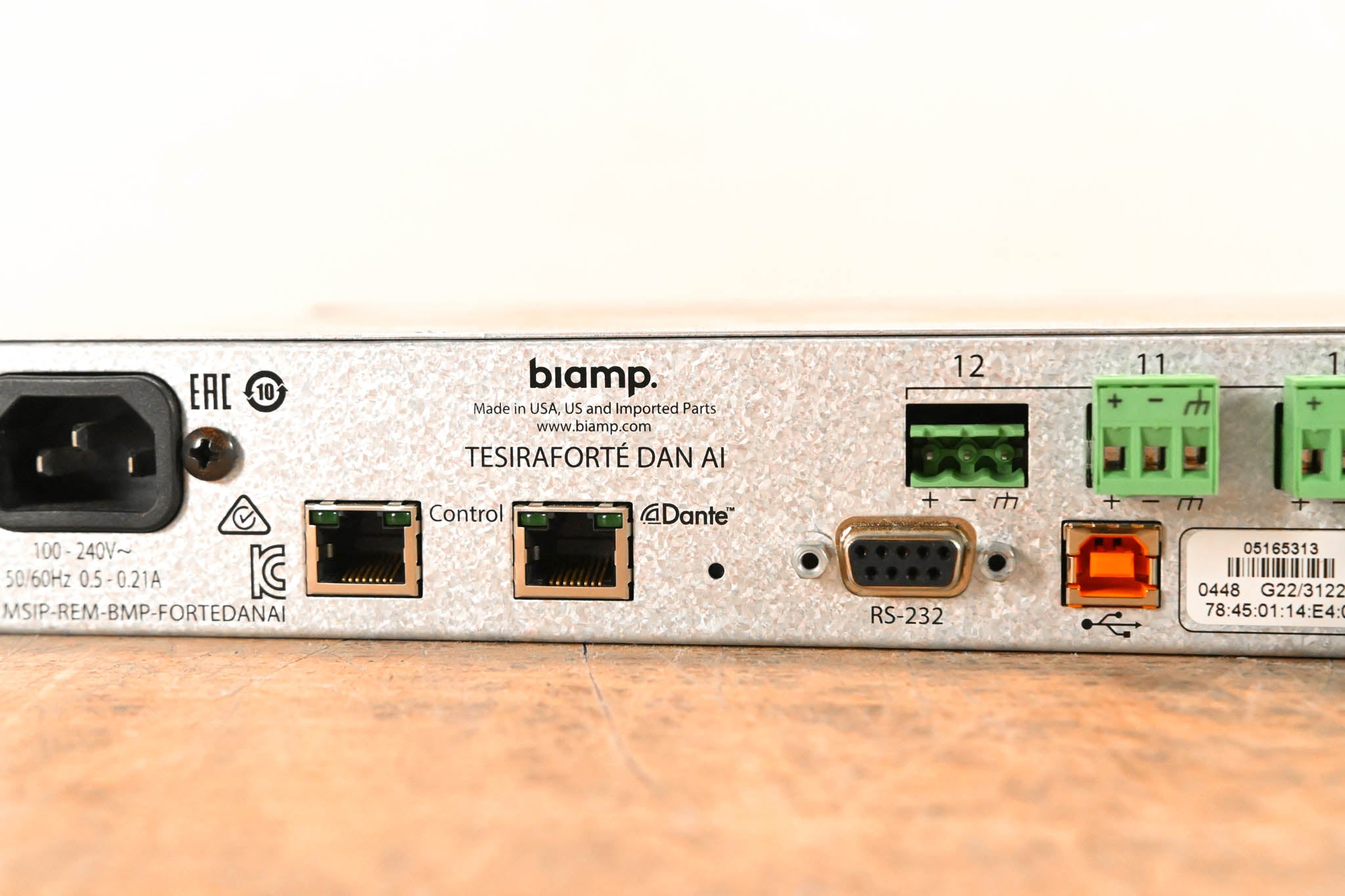 Biamp TesiraFORTÉ DAN AI Fixed I/O DSP