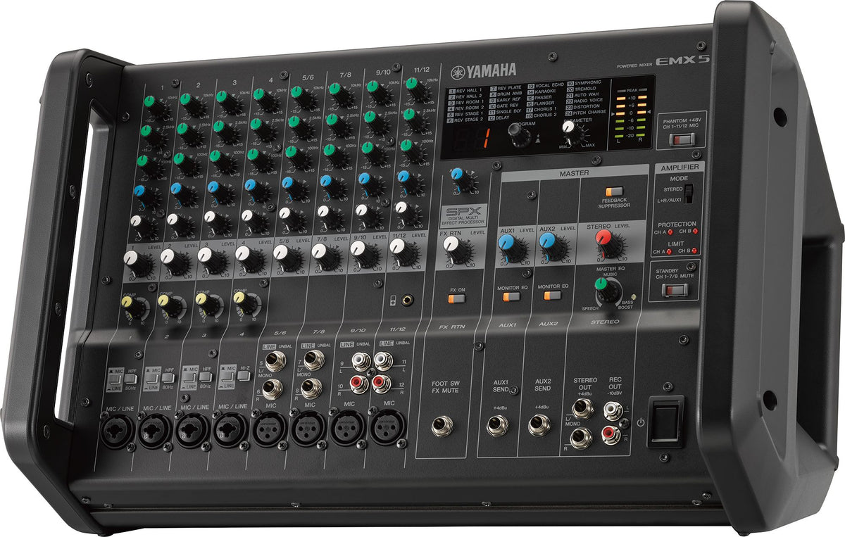12-Input Powered Mixer w/ Dual 630 Watt Amp