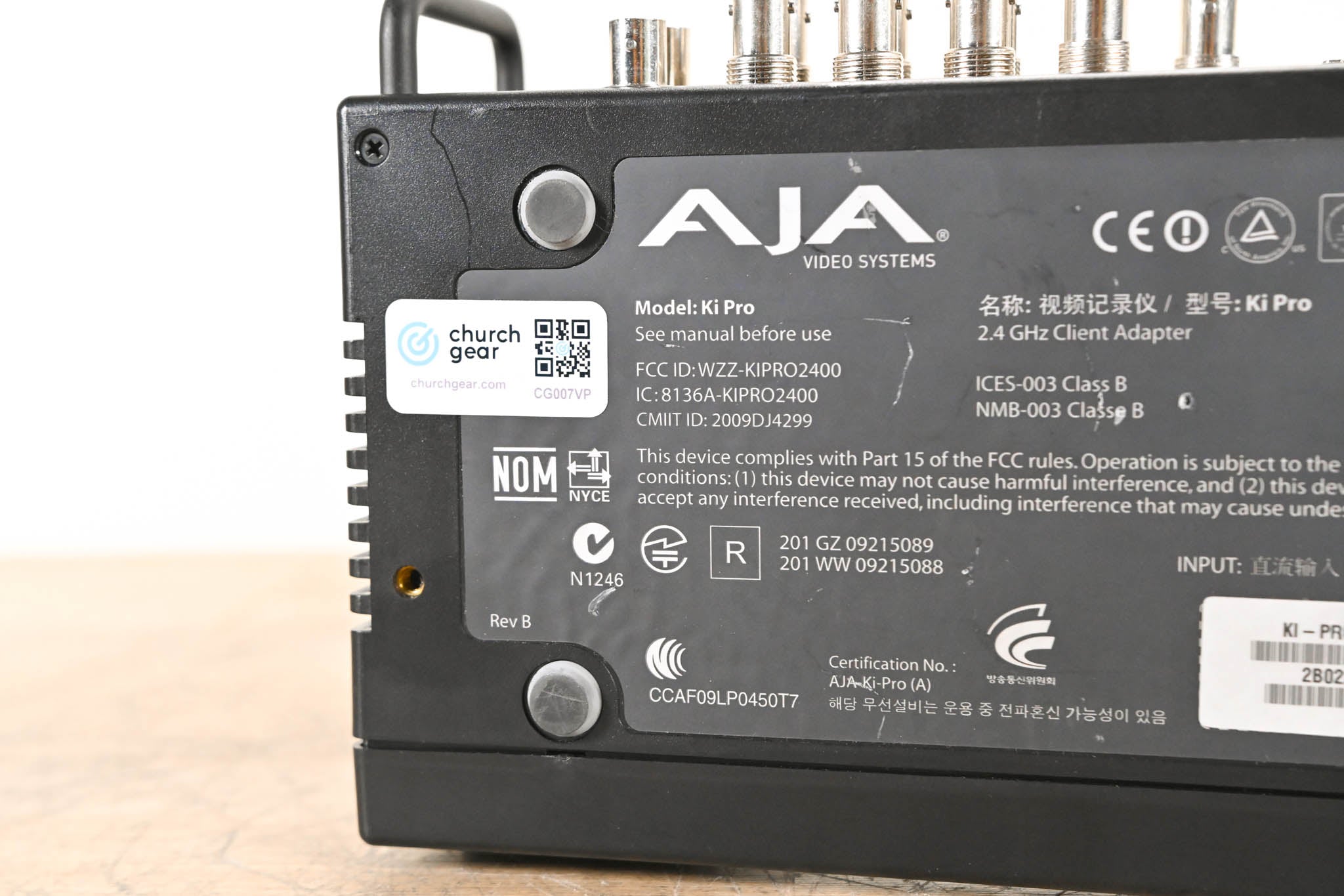 AJA Ki Pro File-Based HD/SD Video Recorder and Player (NO POWER SUPPLY)