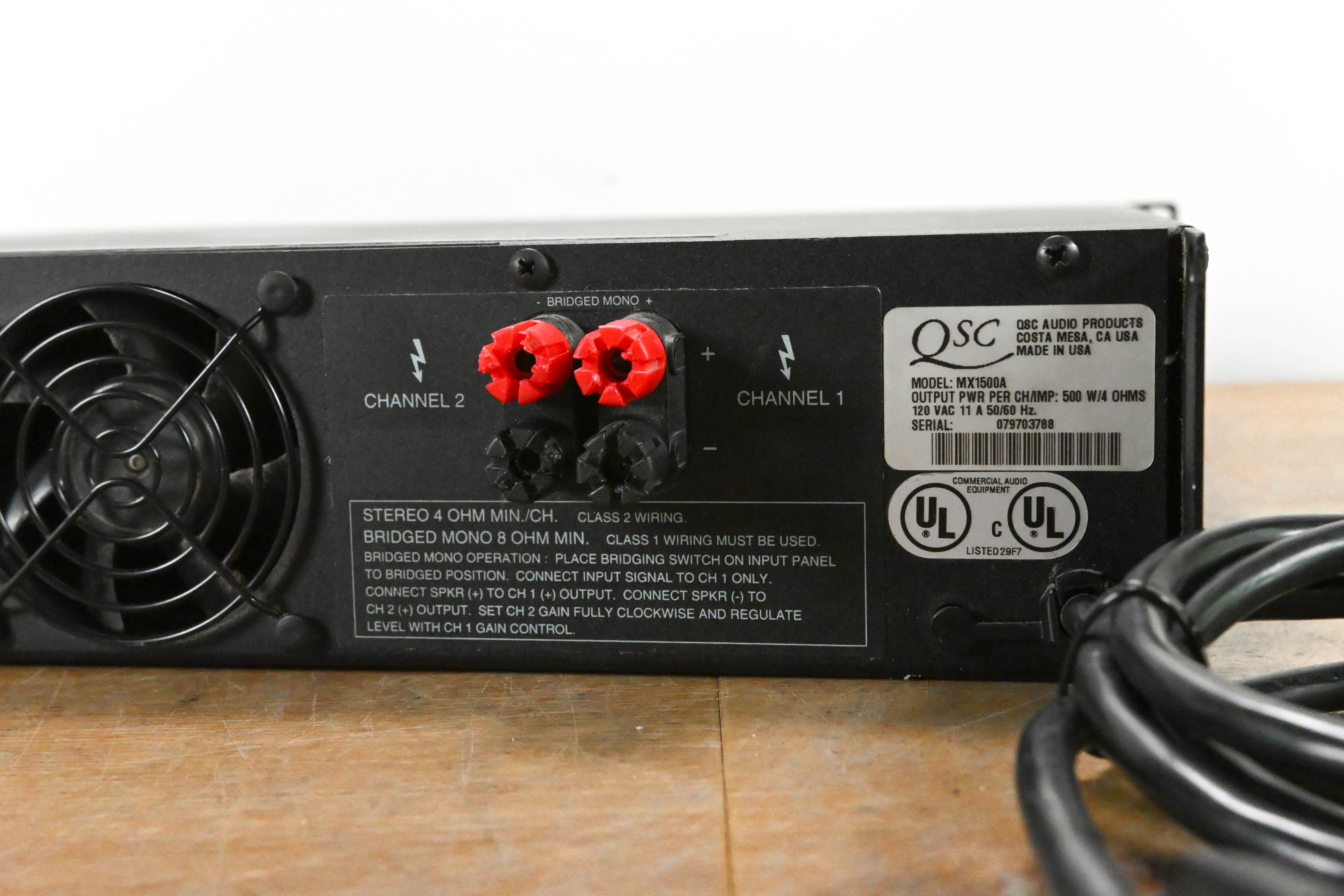 QSC MX 1500a 2-Channel Power Amplifier