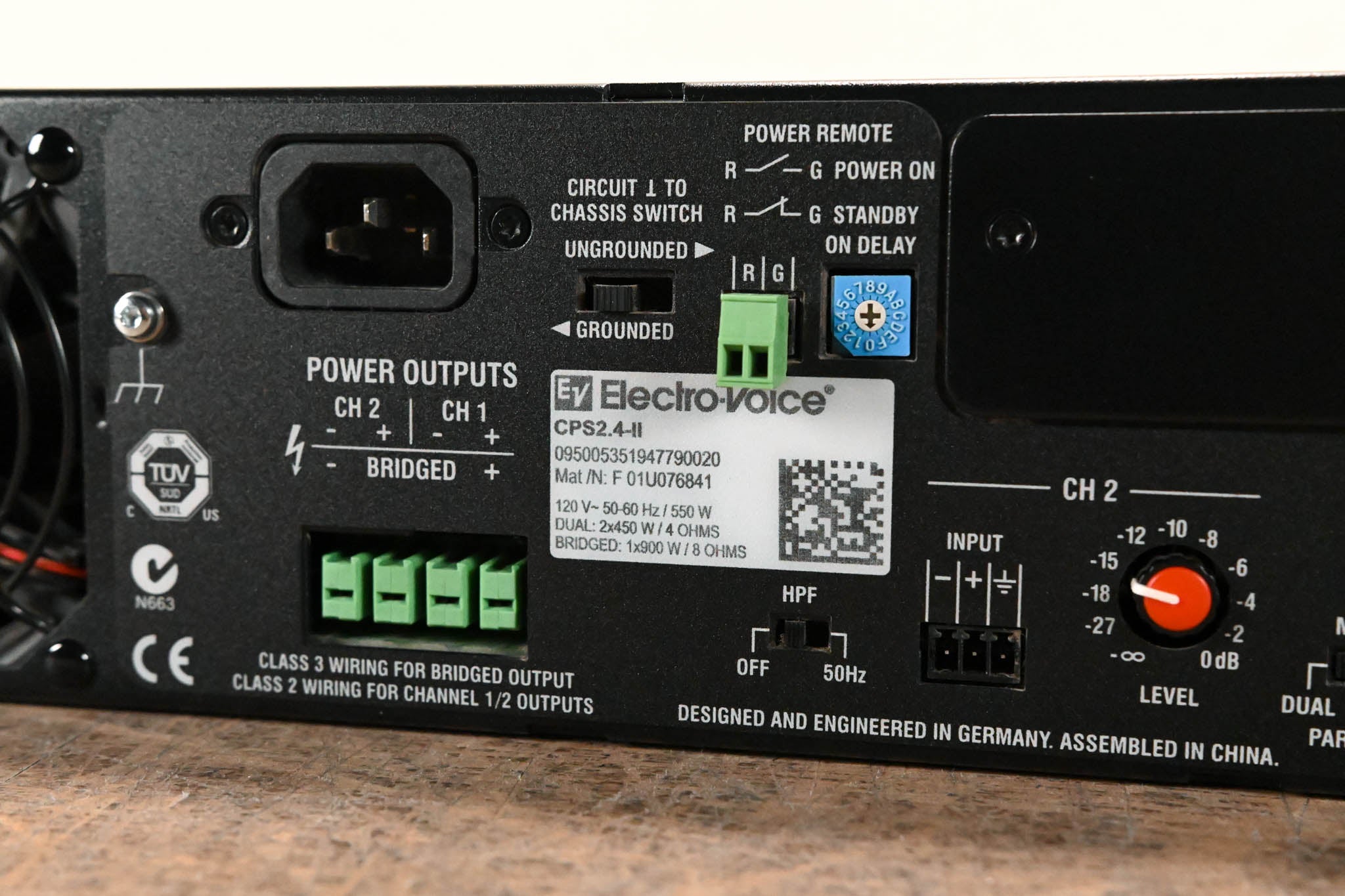Electro-Voice (EV) CPS2.4-II Contractor Precision Series 2-CH Power Amp