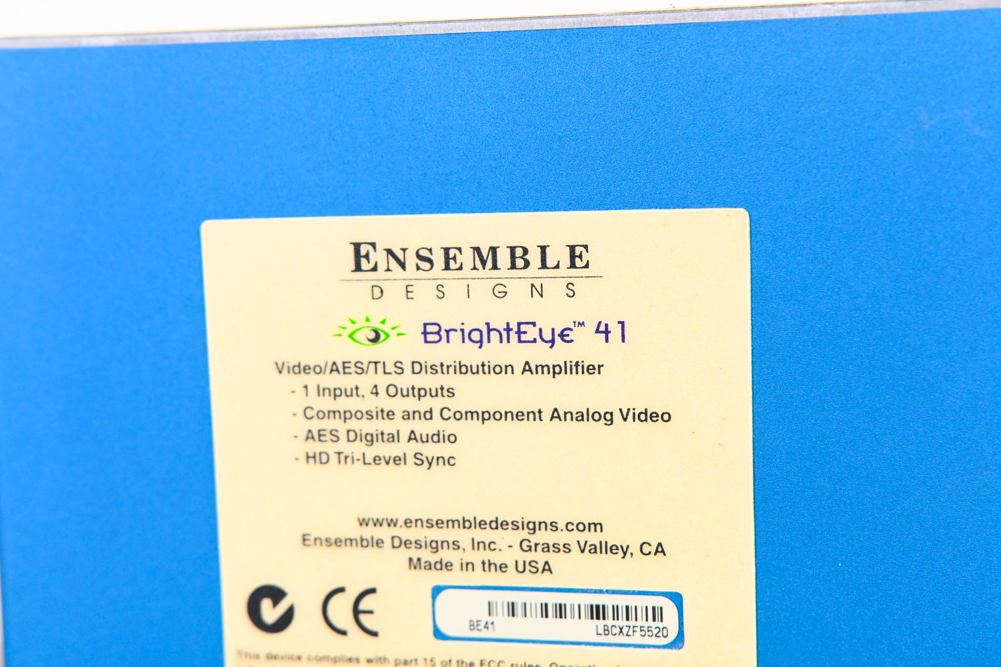 Ensemble Designs BrightEye 41 Distribution Amplifier NO POWER SUPPLY