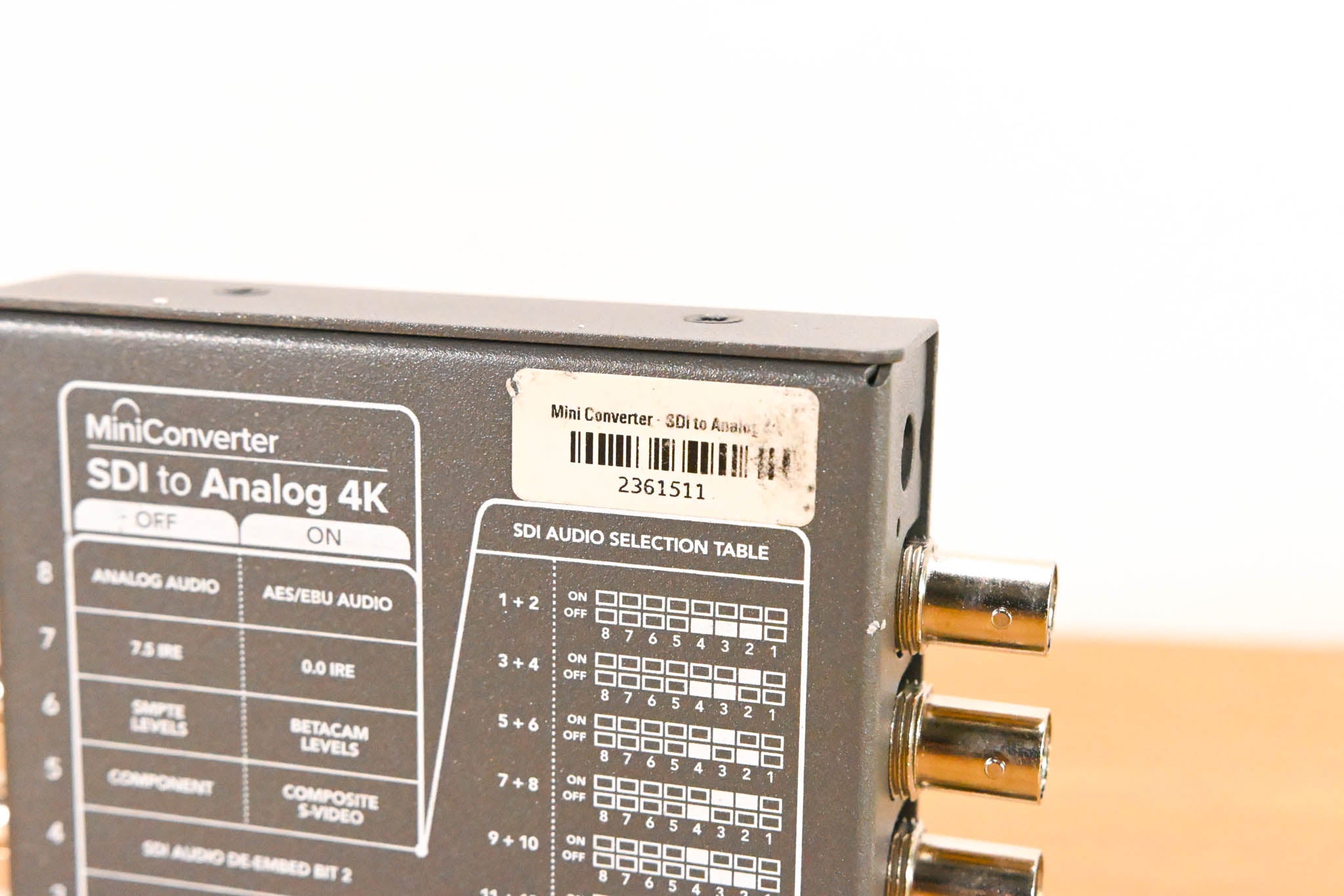 Blackmagic Design Mini Converter SDI to Analog 4K (NO POWER SUPPLY)