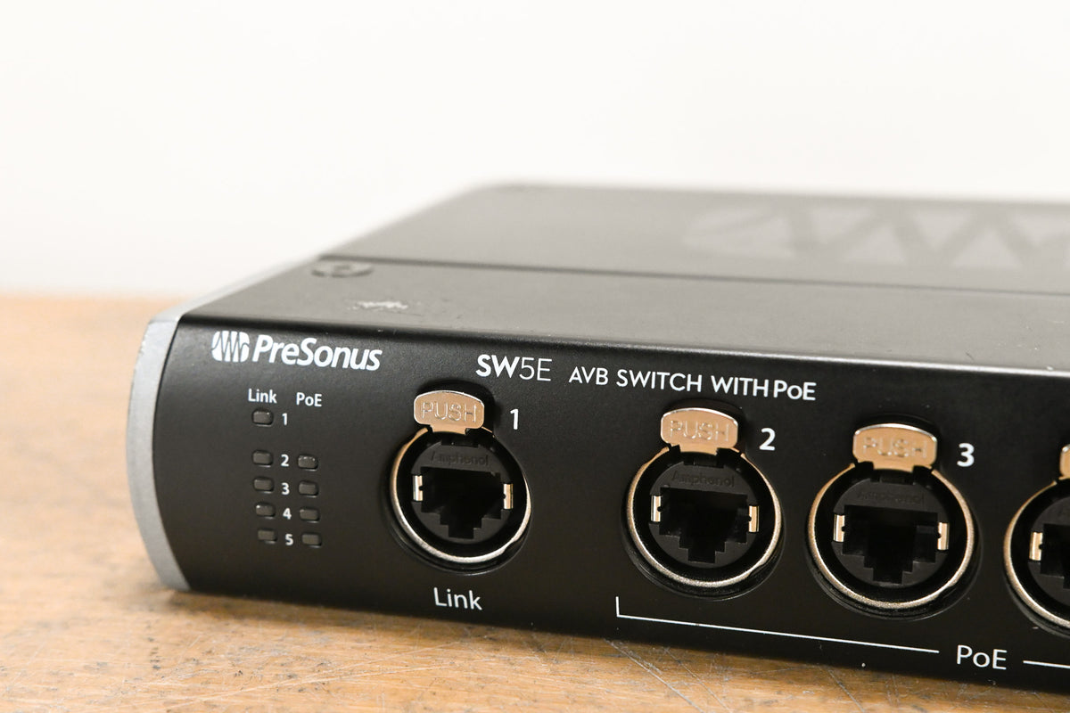 PreSonus SW5E 5-Port AVB Network Switch and Bridge w/ PoE