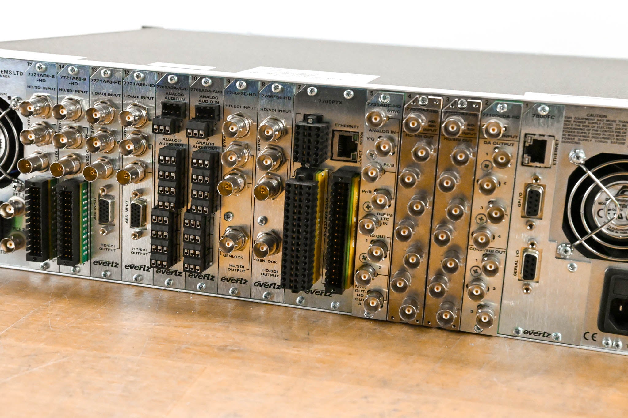 Evertz 7800FR 3RU Rackmount MultiFrame with Cards