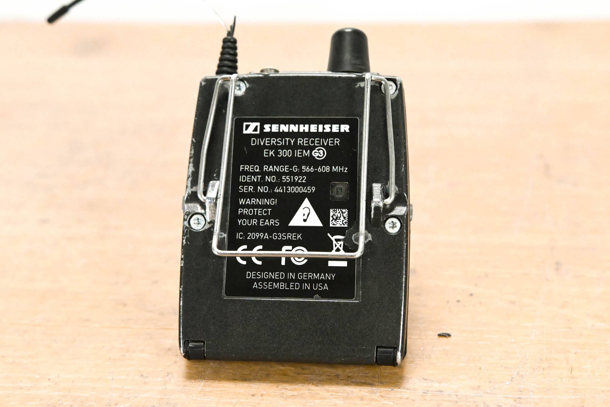 Sennheiser EK 300 IEM G3 Wireless Bodypack Receiver G Range: 566-608 MHz