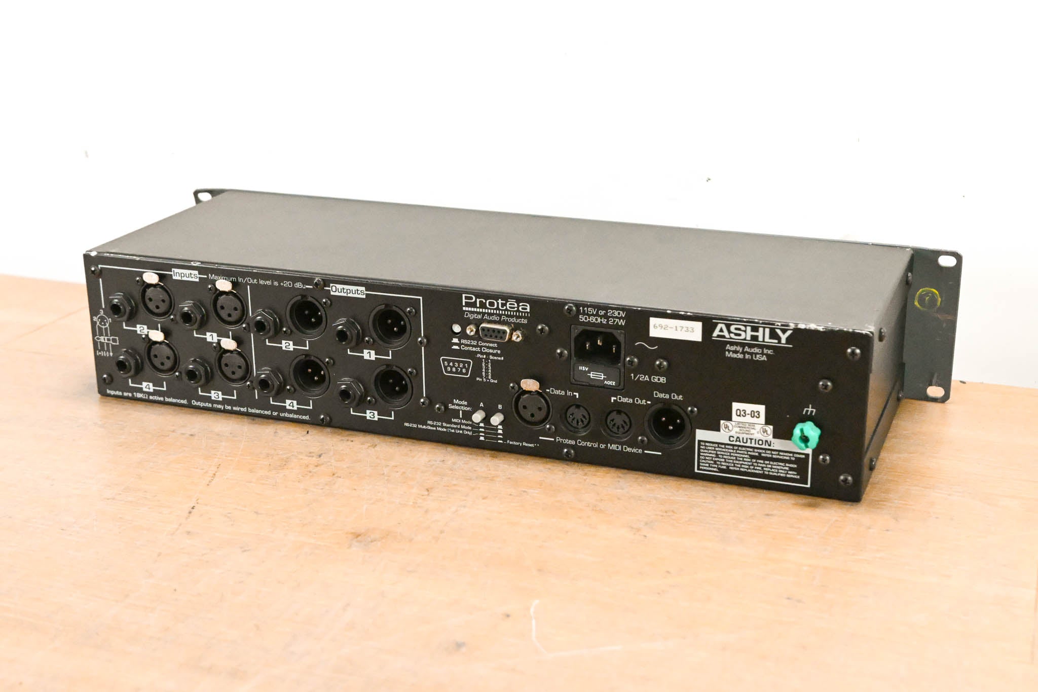 Ashly Protea System II 4.24GS 4-Channel Digital Graphic Equalizer Slave