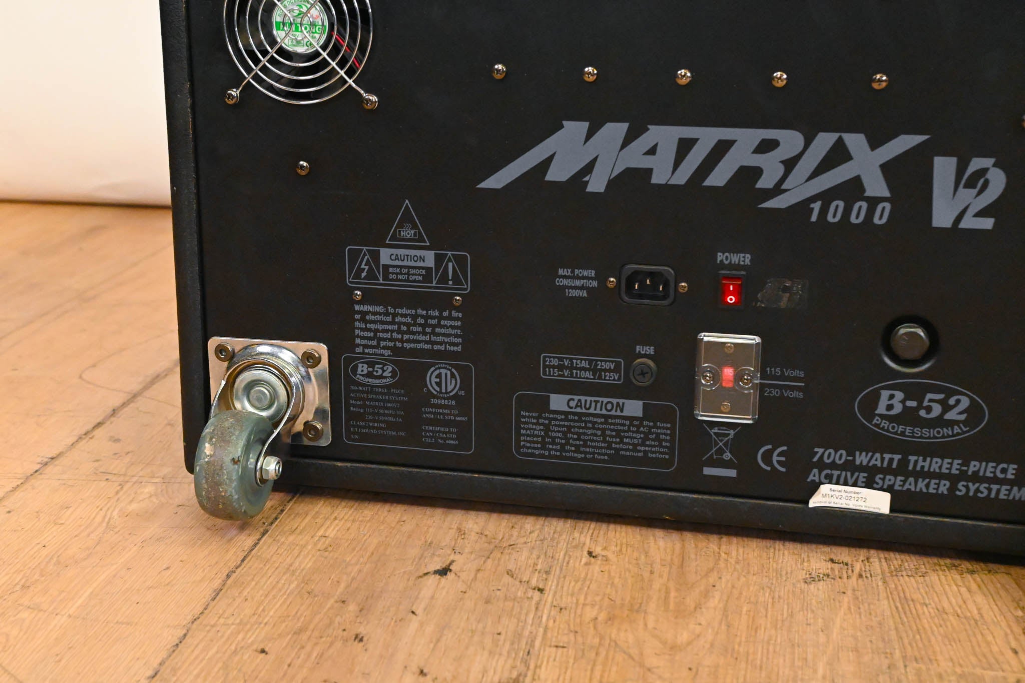 B-52 Matrix 1000-V2 15" Active Subwoofer