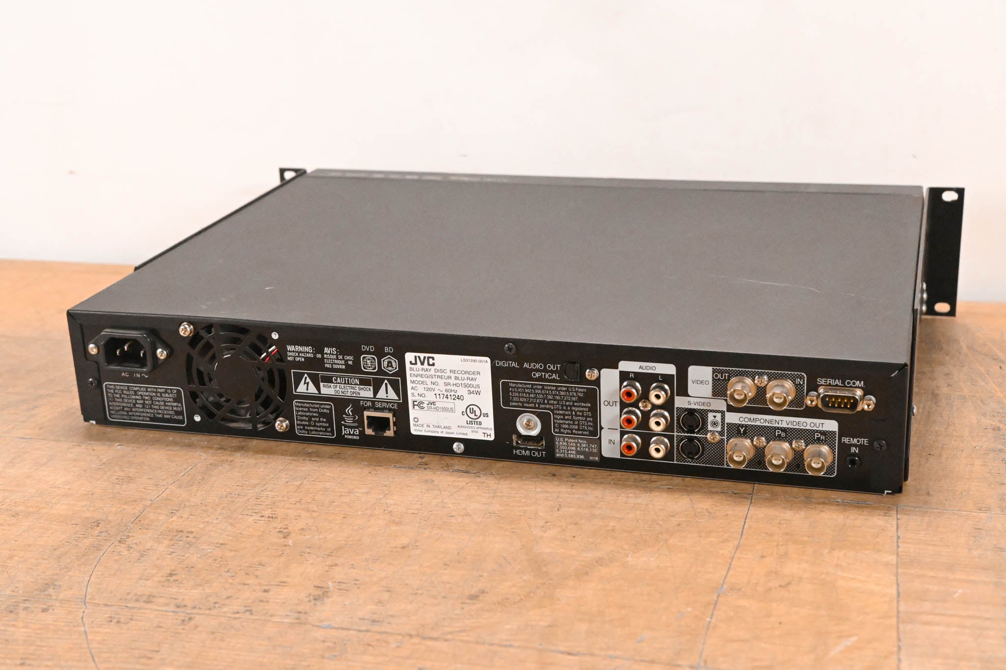 JVC SR-HD1500US Blu-Ray Disc & HDD Recorder