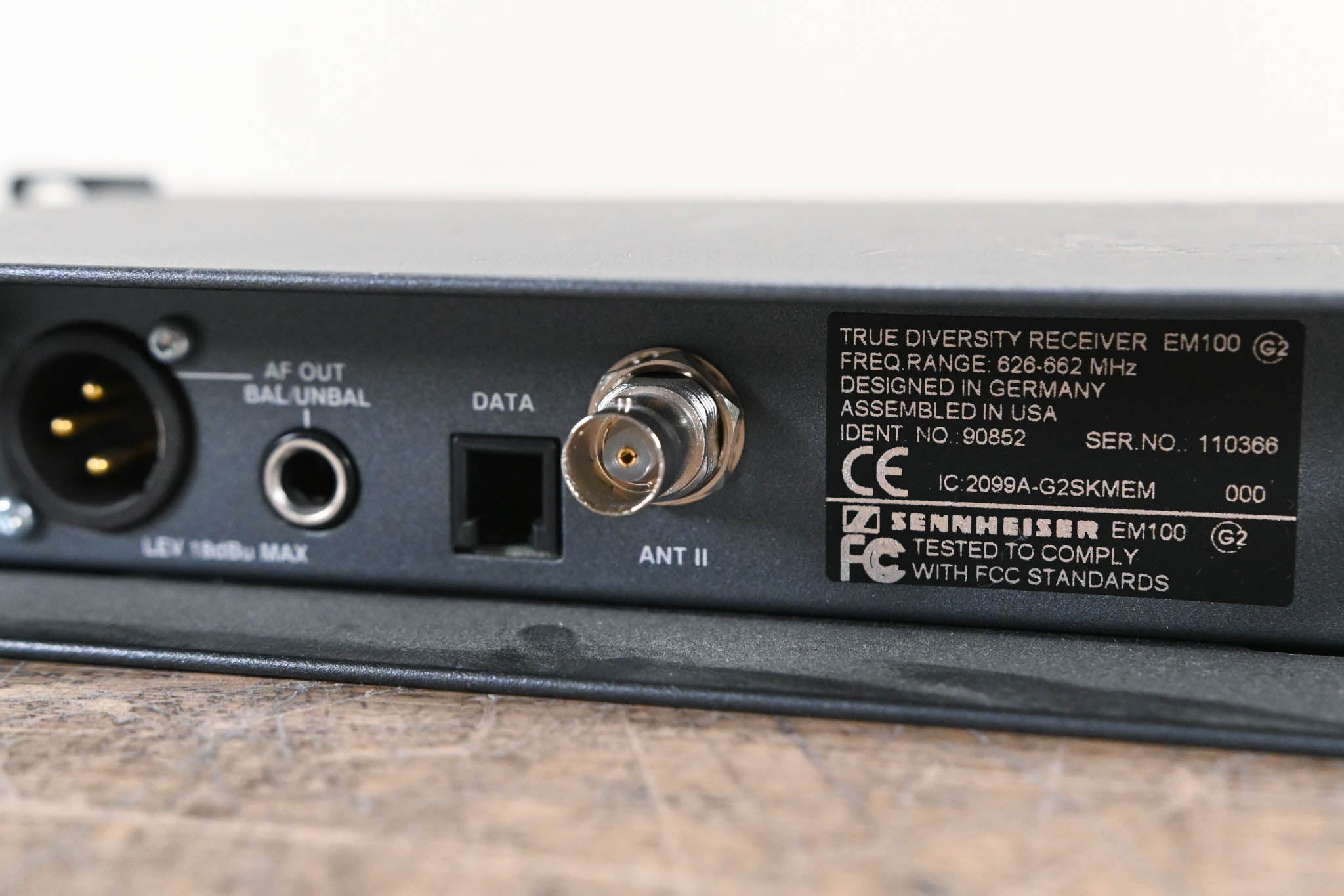 Sennheiser EM 100 G2 Wireless Receiver - 626-662 MHz (NO POWER SUPPLY)