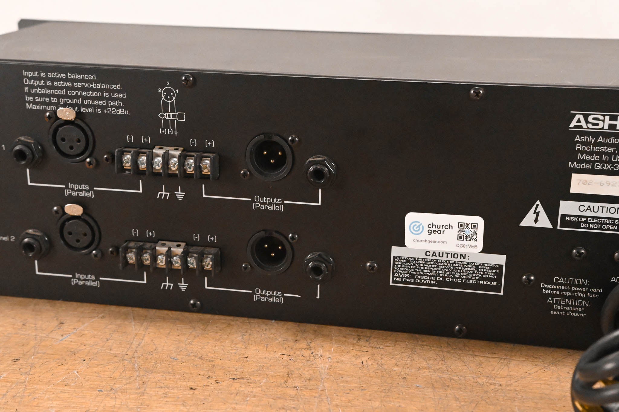 Ashly GQX-3102 2-Channel 31-Band Graphic Equalizer