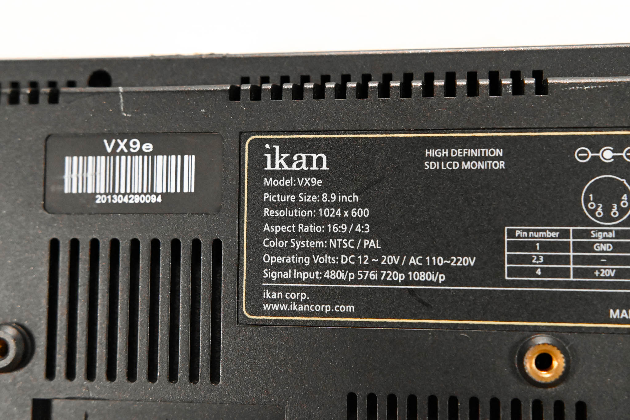 Ikan VX9e 9” HD-SDI Field Monitor (NO POWER SUPPLY)