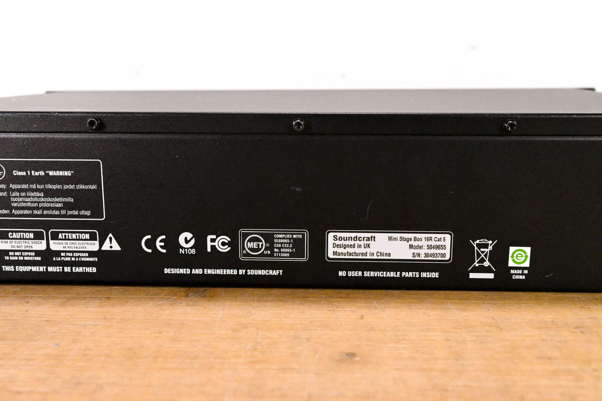 Soundcraft Mini Stagebox 16R Cat 5 16-CH Digital Stage Box w/ MADI Card