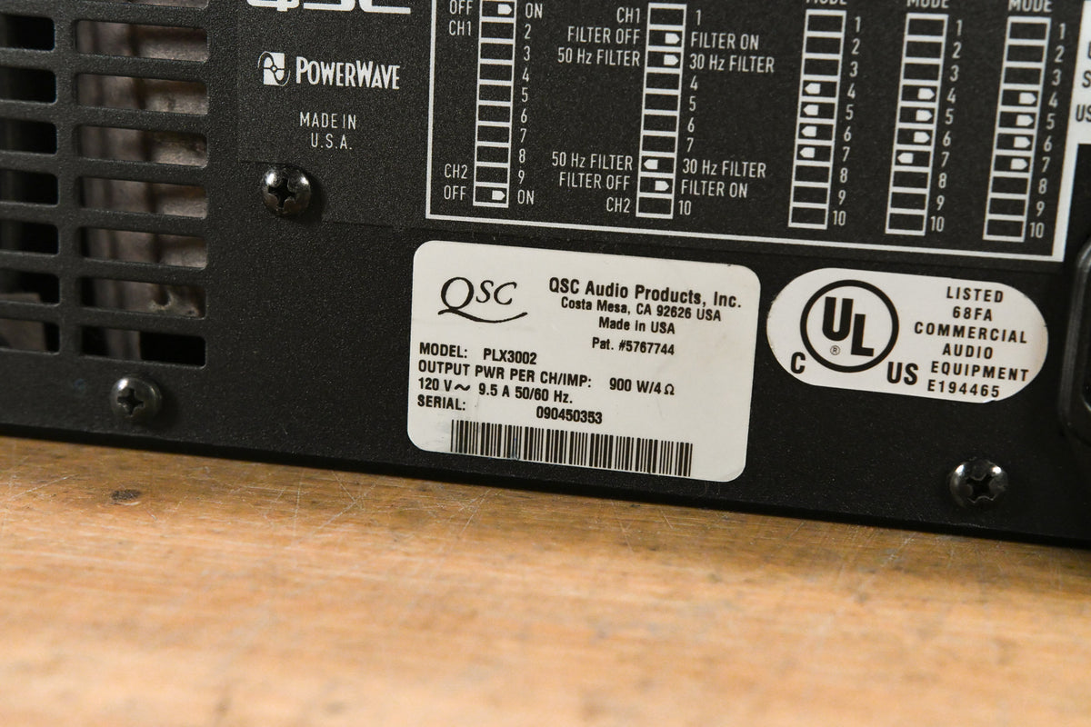 QSC PLX3002 2-Channel Power Amplifier