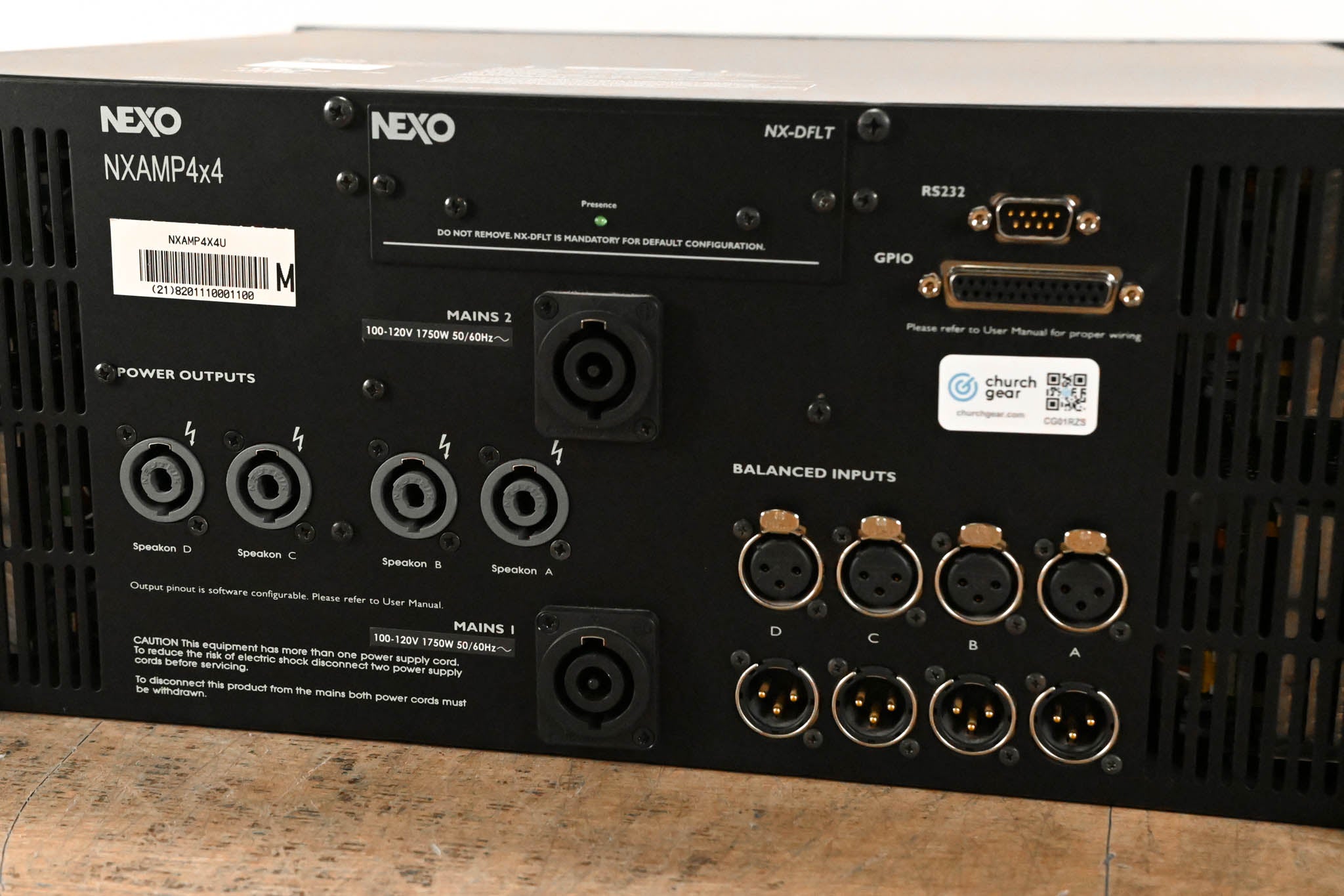 NEXO NXAMP4x4 4-CH Power Amp and Loudspeaker Controller (NO POWER CABLE)