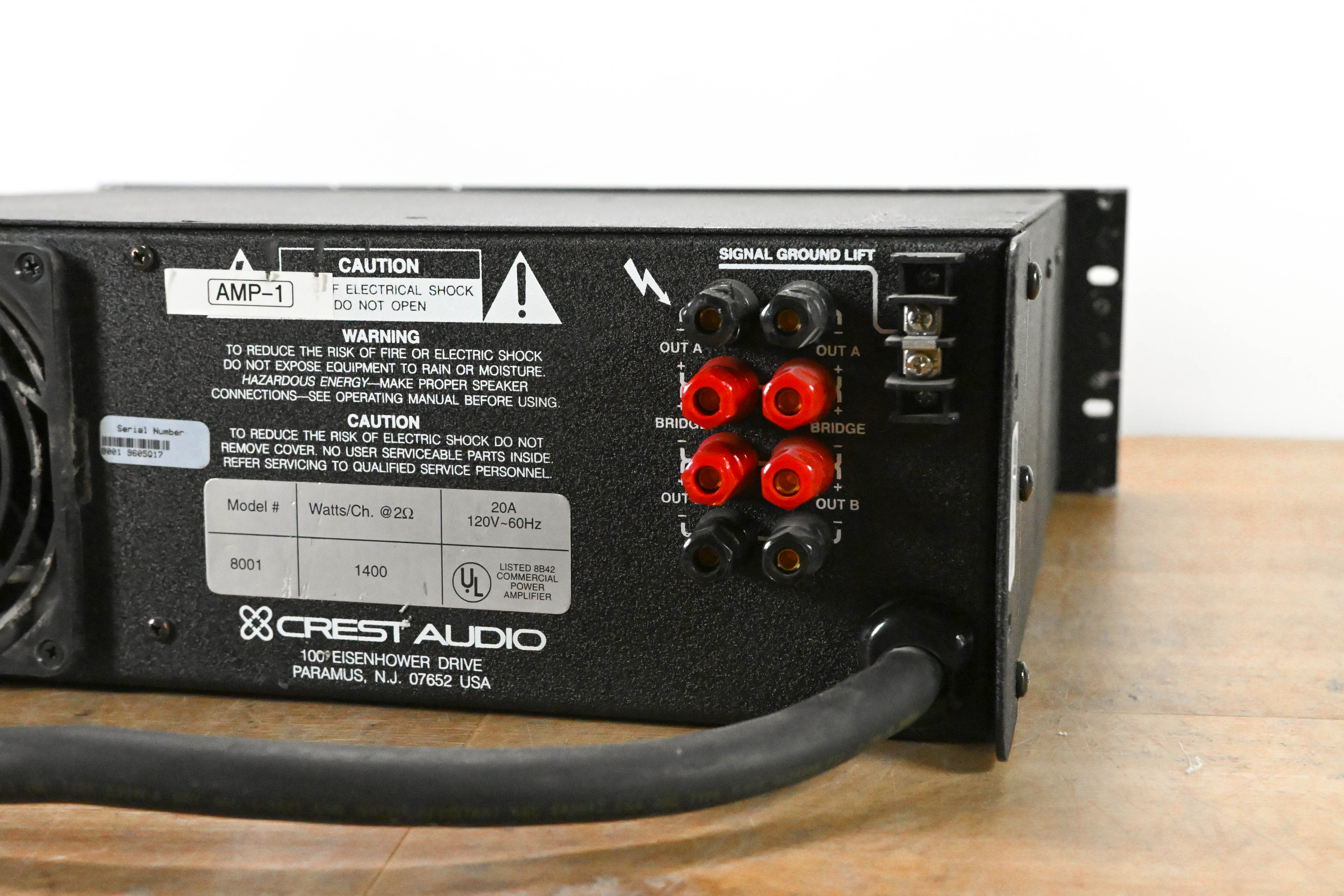 Crest Audio 8001 2-Channel Power Amplifier