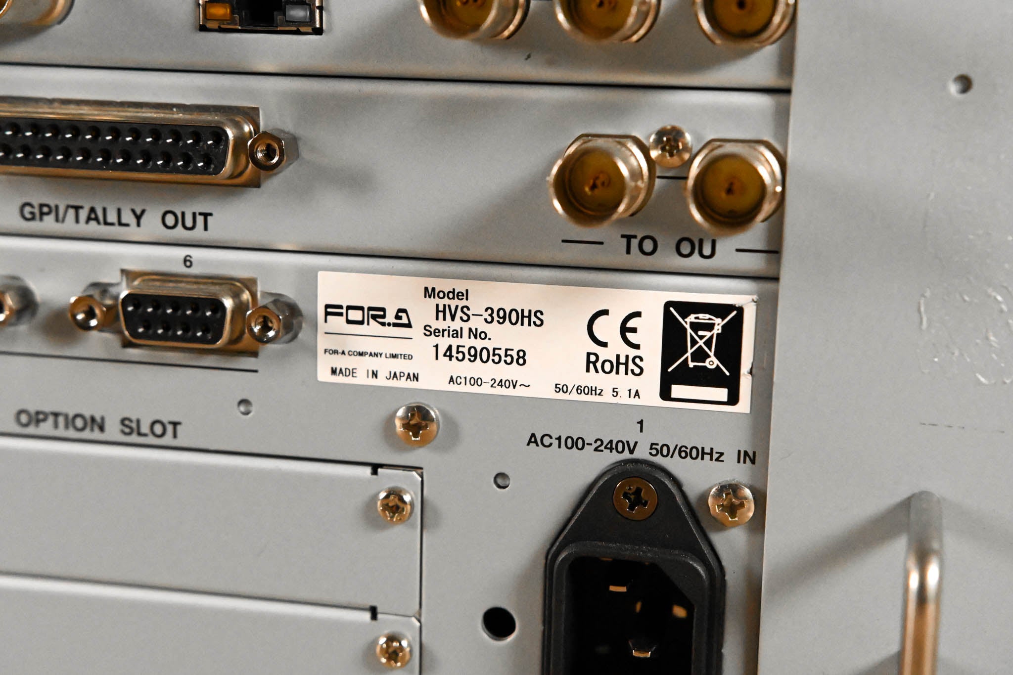 For.A HVS-390HS 2 M/E Video Switcher with HVS-392WOU Control Surface
