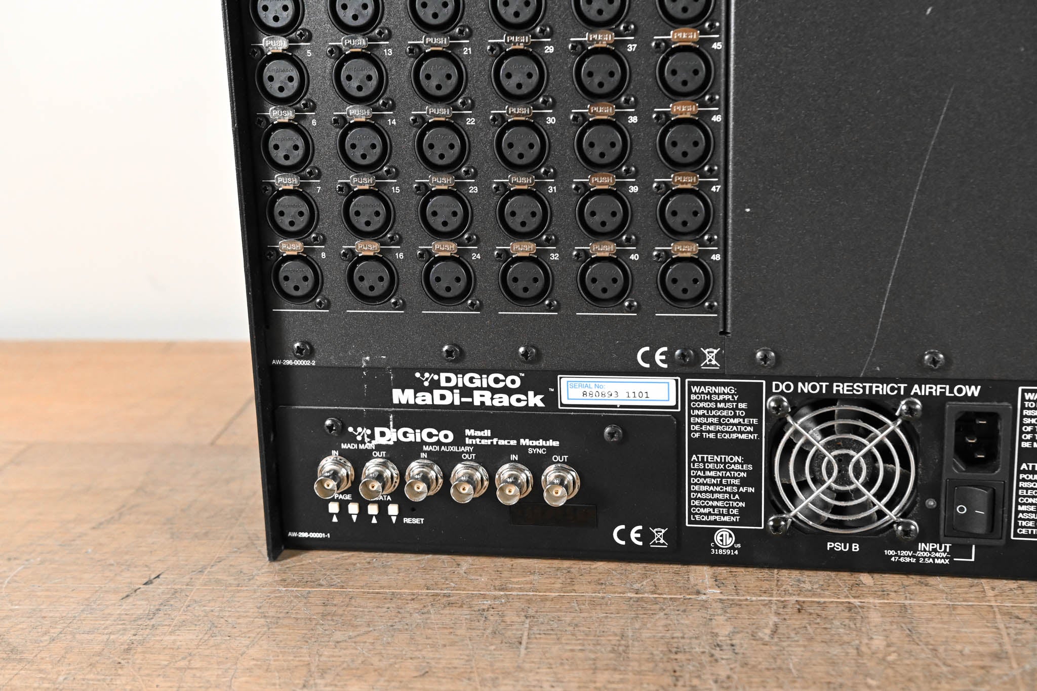 DiGiCo MaDiRack 48x8 8U Stage Rack with MADI Interface Module